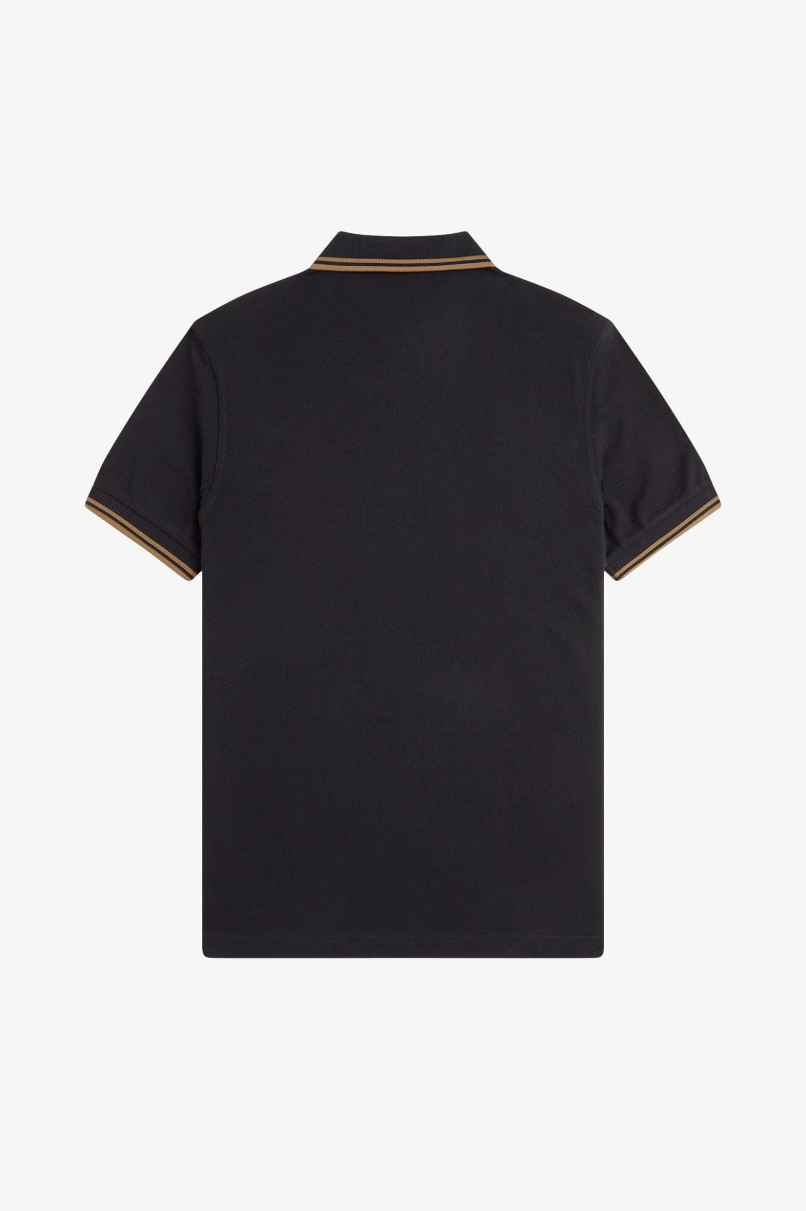 Fred Perry M3600 Twin Tipped Polo Shirt S77 Black/Shaded Stone