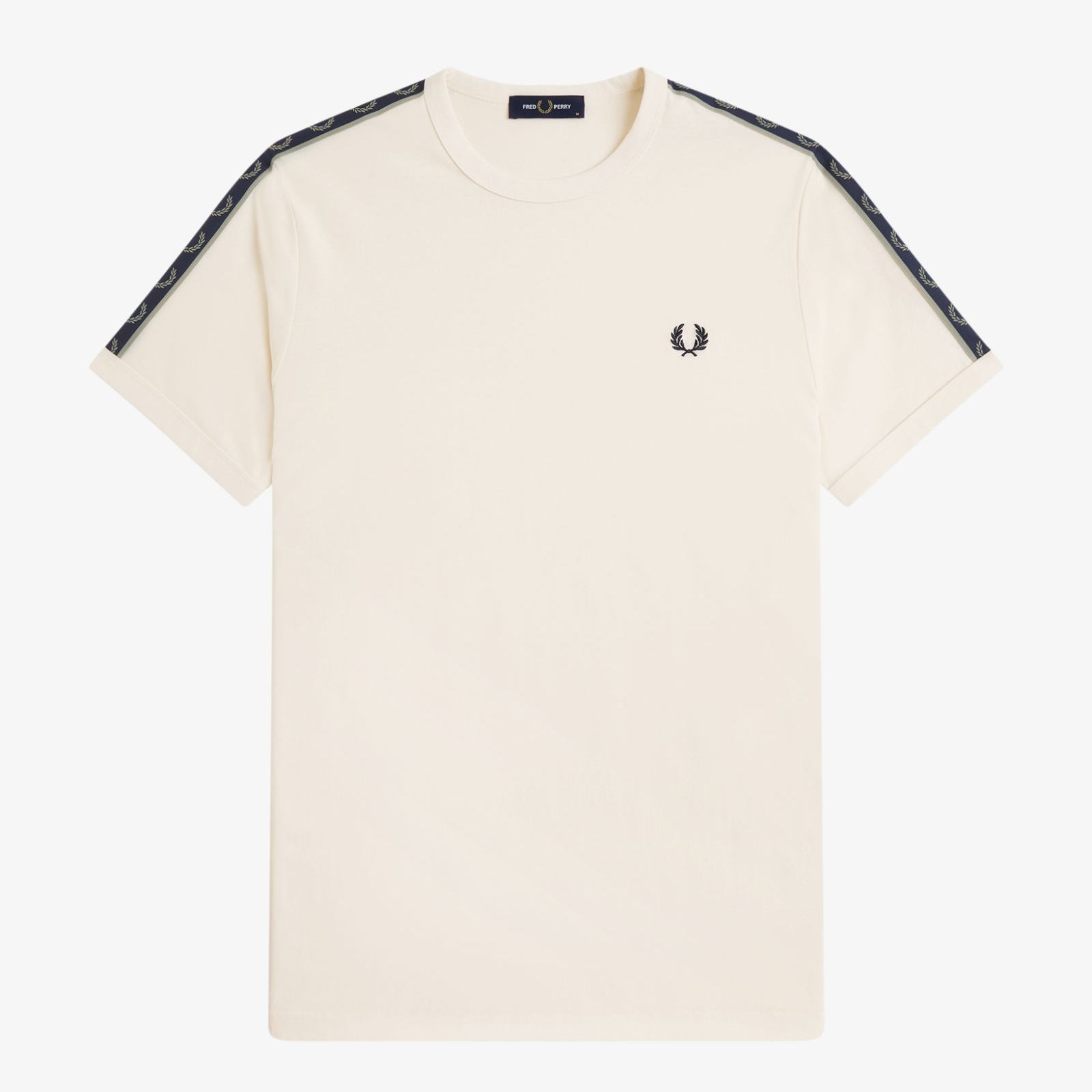Fred Perry M4613 Contrast Tape Ringer T-Shirt 30B - Ecru