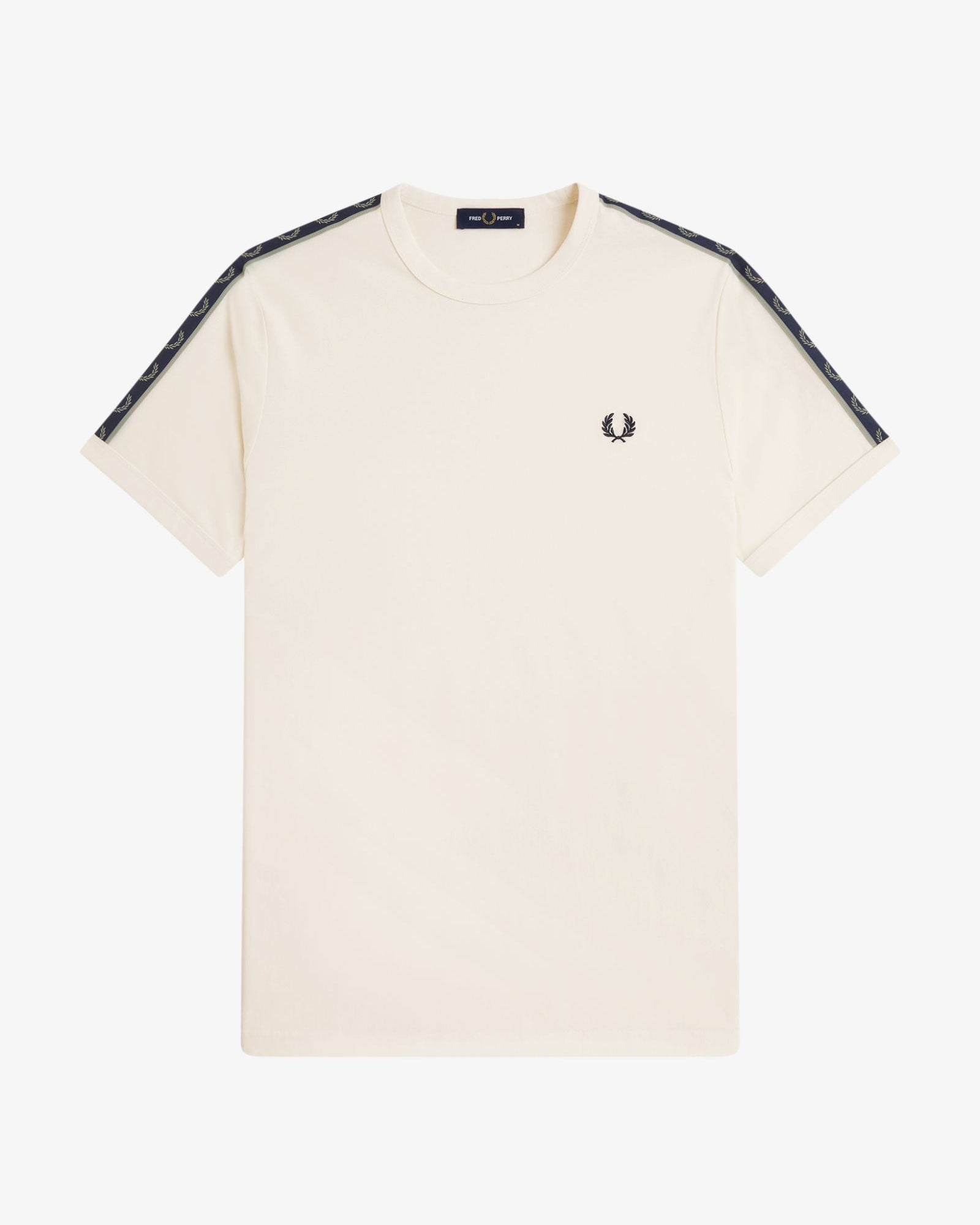 Fred Perry M4613 Contrast Tape Ringer T-Shirt 30B - Ecru