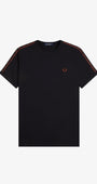 Fred Perry M4613 Contrast Tape Ringer T-Shirt 50C - Black