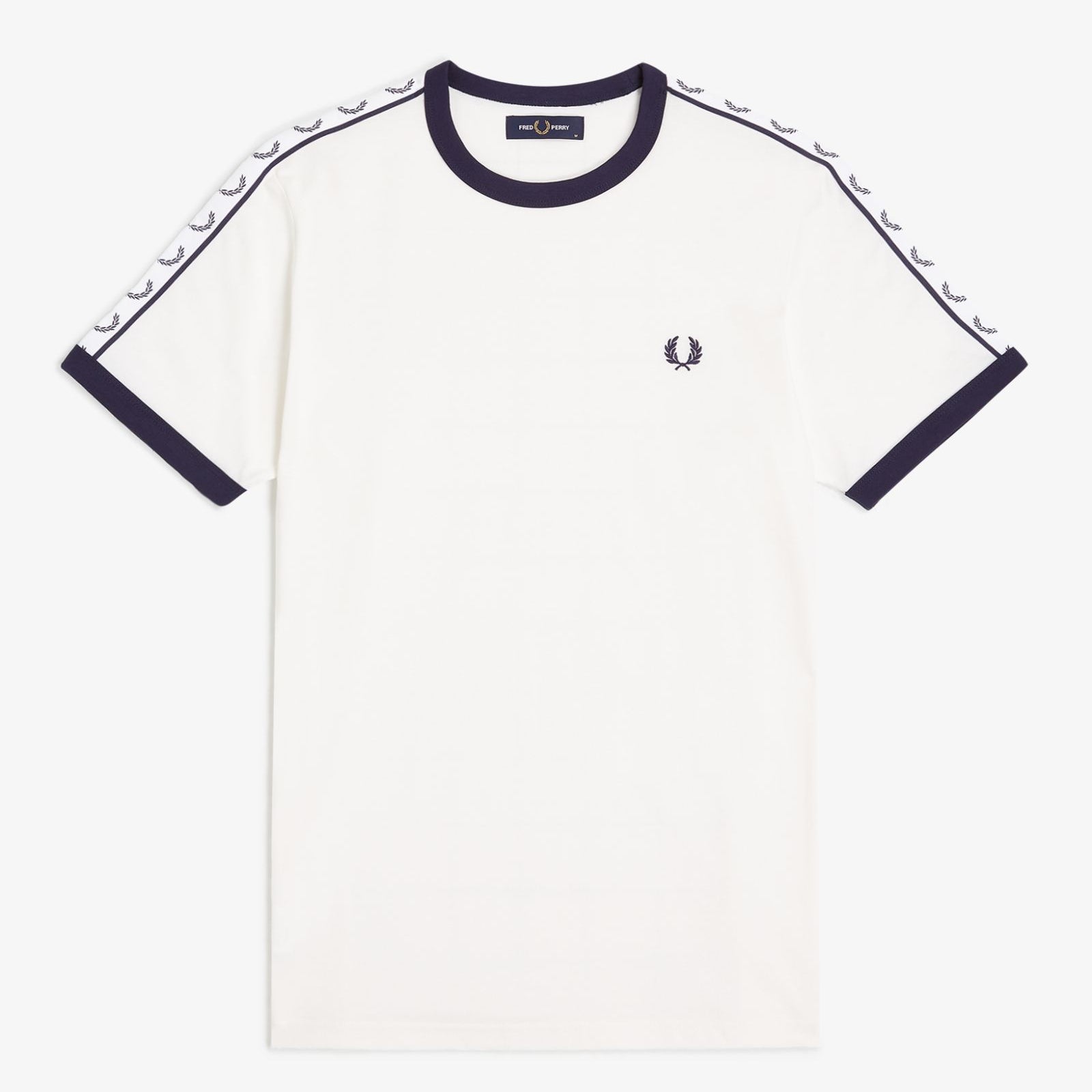 Fred Perry M4620 Taped Ringer T-Shirt - 129 Snow White