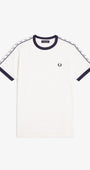 Fred Perry M4620 Taped Ringer T-Shirt - 129 Snow White
