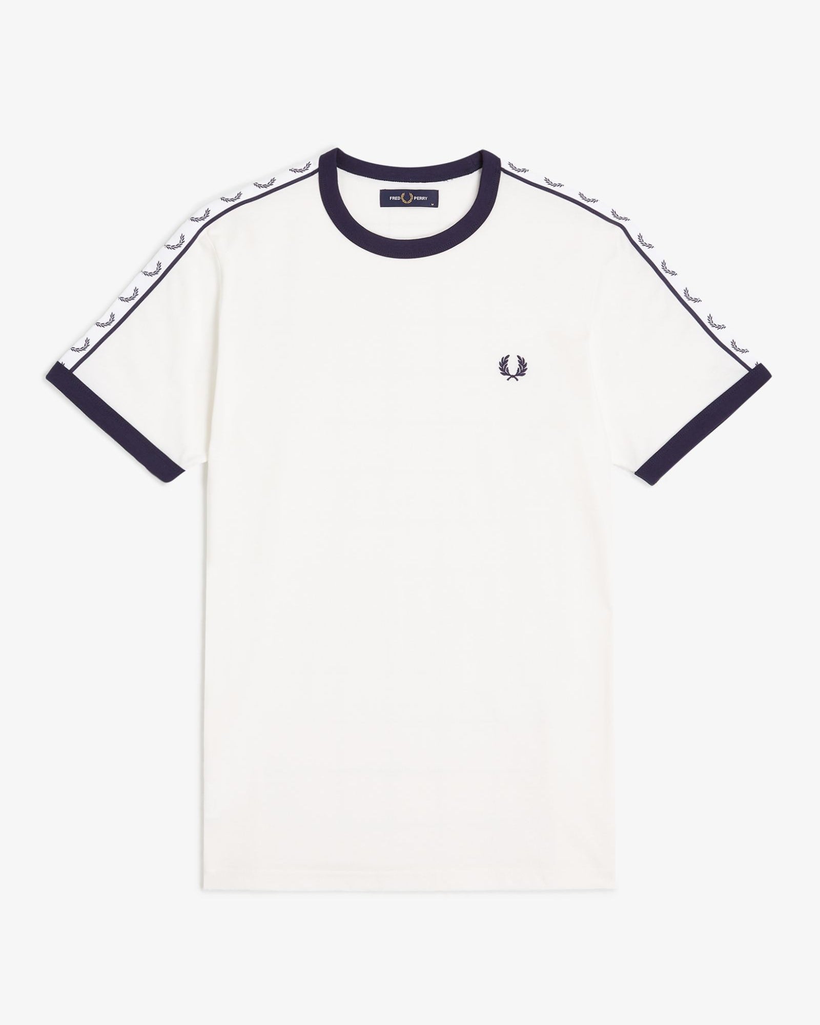 Fred Perry M4620 Taped Ringer T-Shirt - 129 Snow White