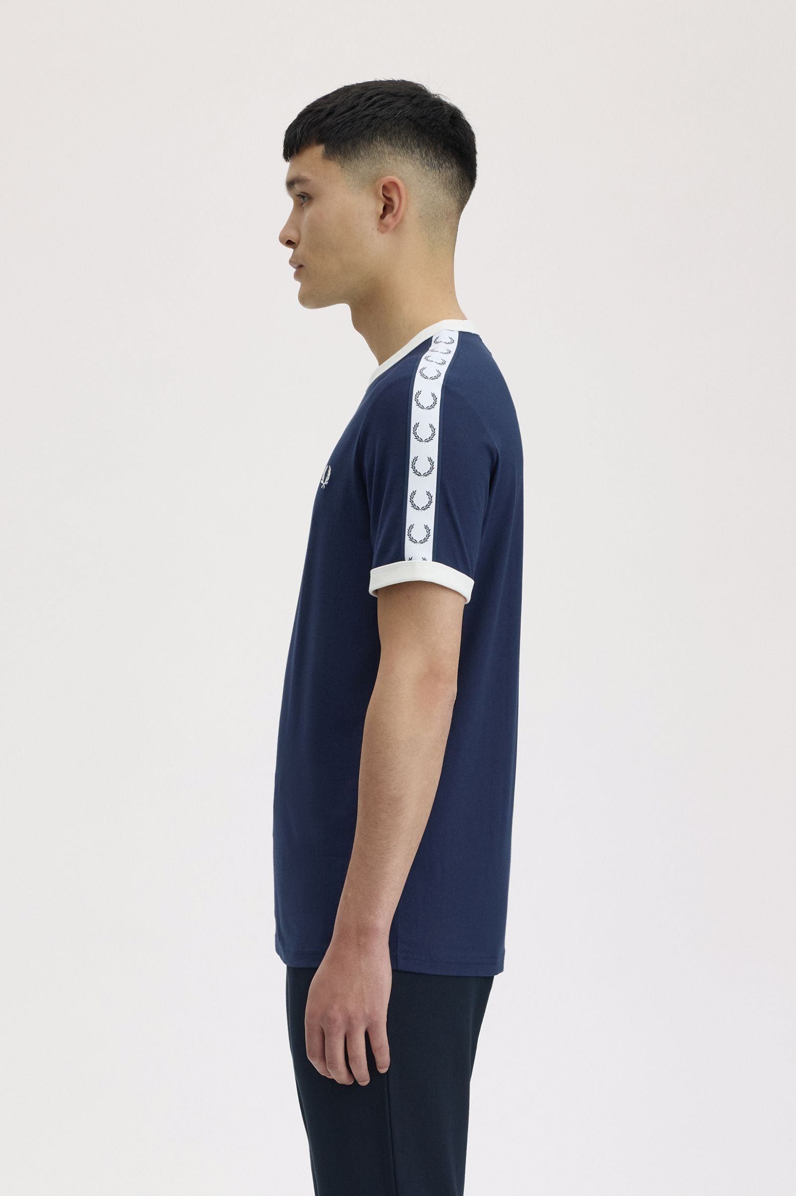 Fred Perry M4620 Taped Ringer T-Shirt - 266 Carbon Blue