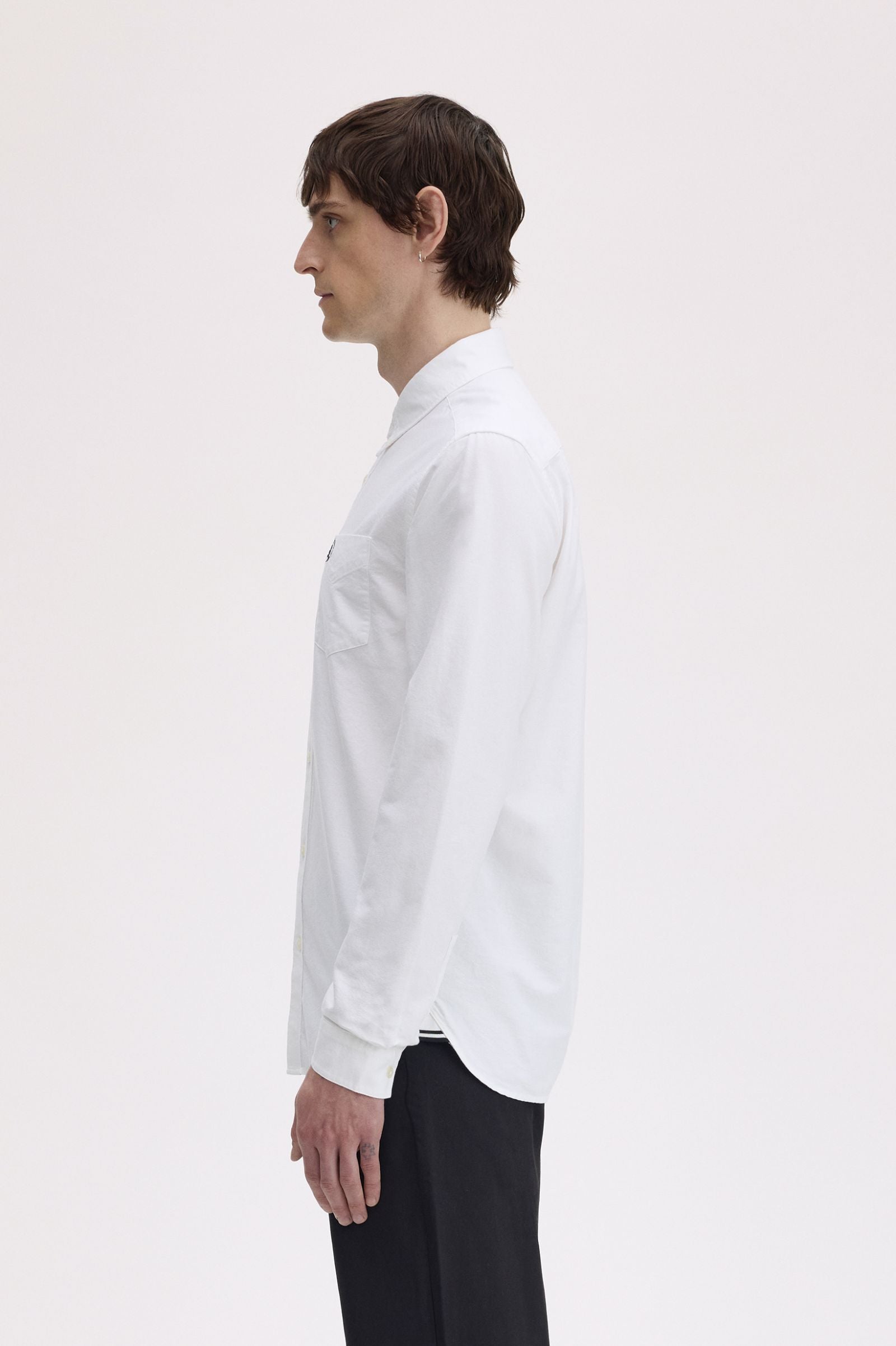 Fred Perry M5516 Oxford Shirt - 100 White