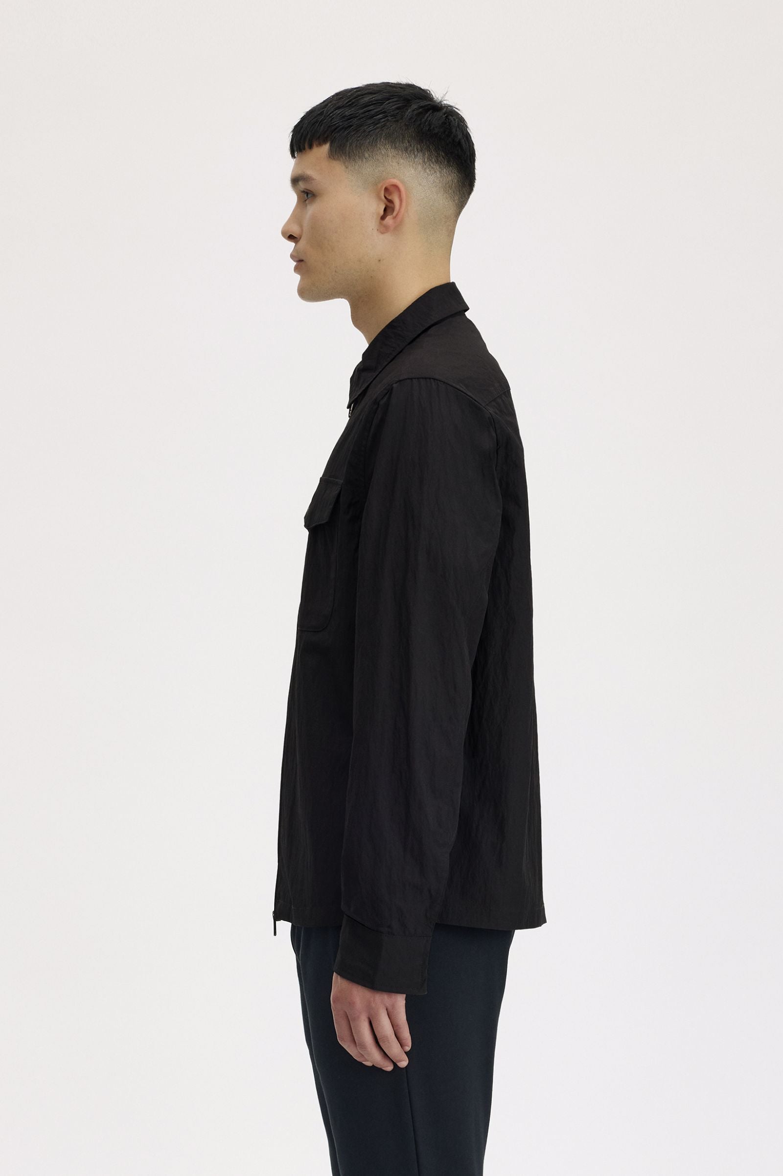 Fred Perry M5684 Pocket Overshirt - 236 Black/Green