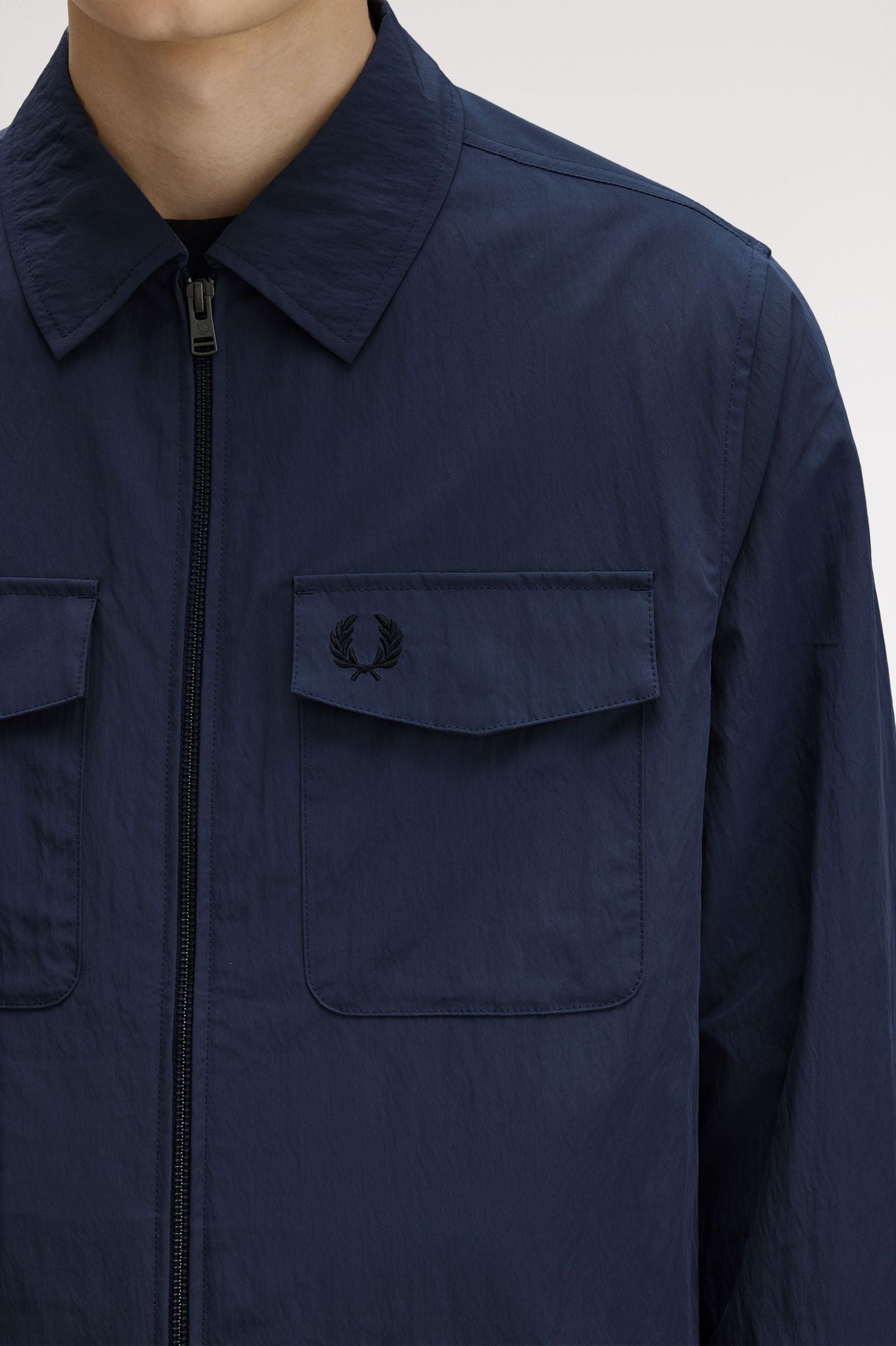 Fred Perry M5684 Pocket Overshirt 738 Dark Airforce