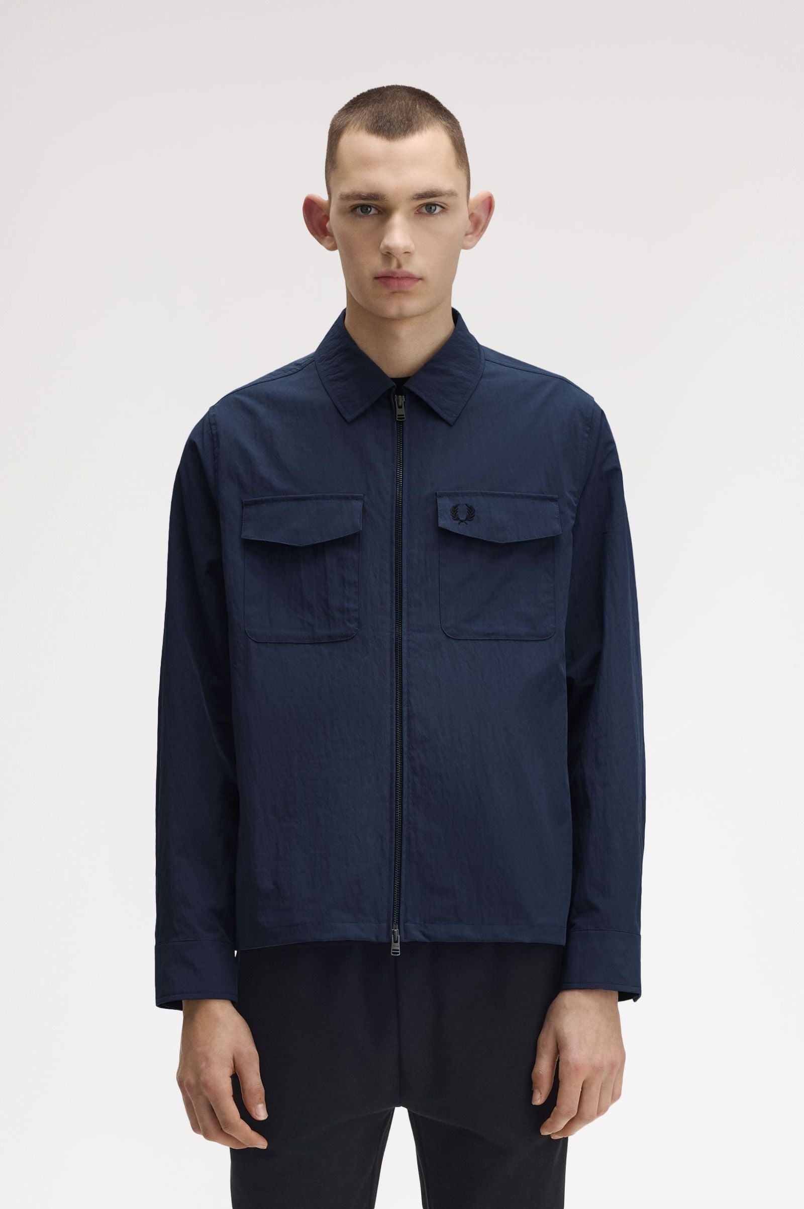 Fred Perry M5684 Pocket Overshirt 738 Dark Airforce