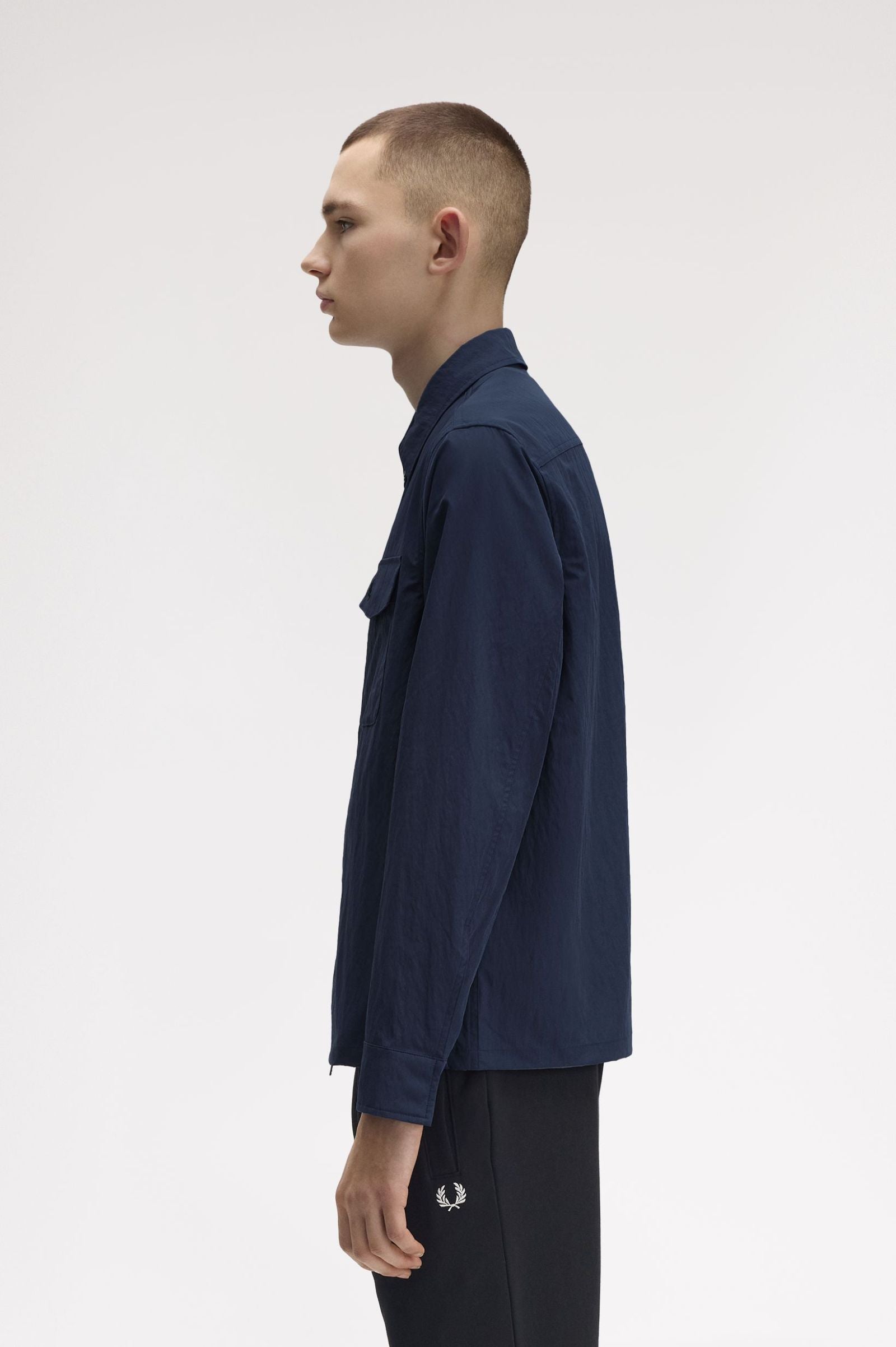 Fred Perry M5684 Pocket Overshirt 738 Dark Airforce