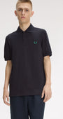 Fred Perry M6000 Polo T-Shirt 14C - Navy/Sport Green