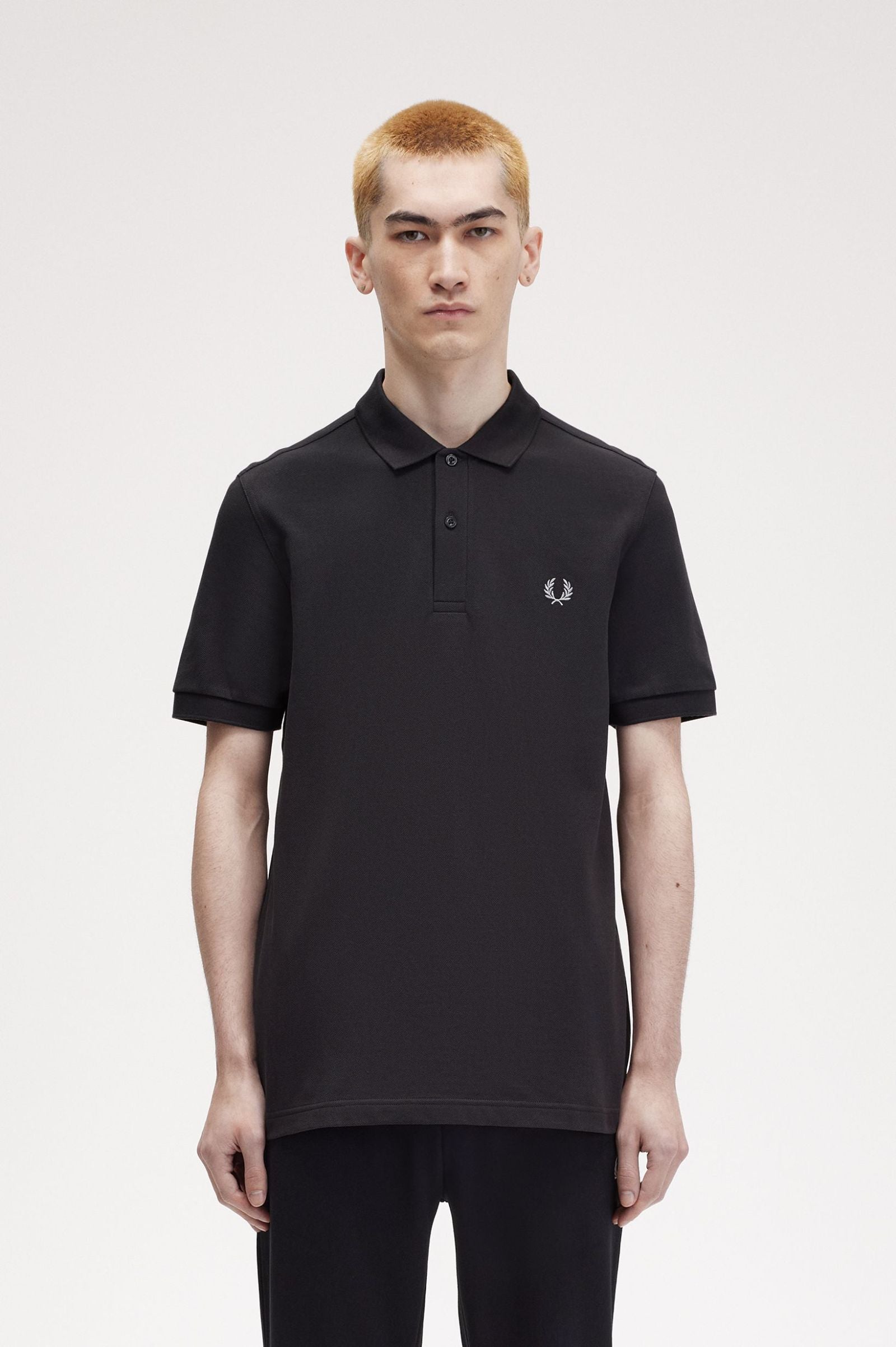 Fred Perry M3600 Plain Polo Shirt W97 Anchor Grey/Limestone