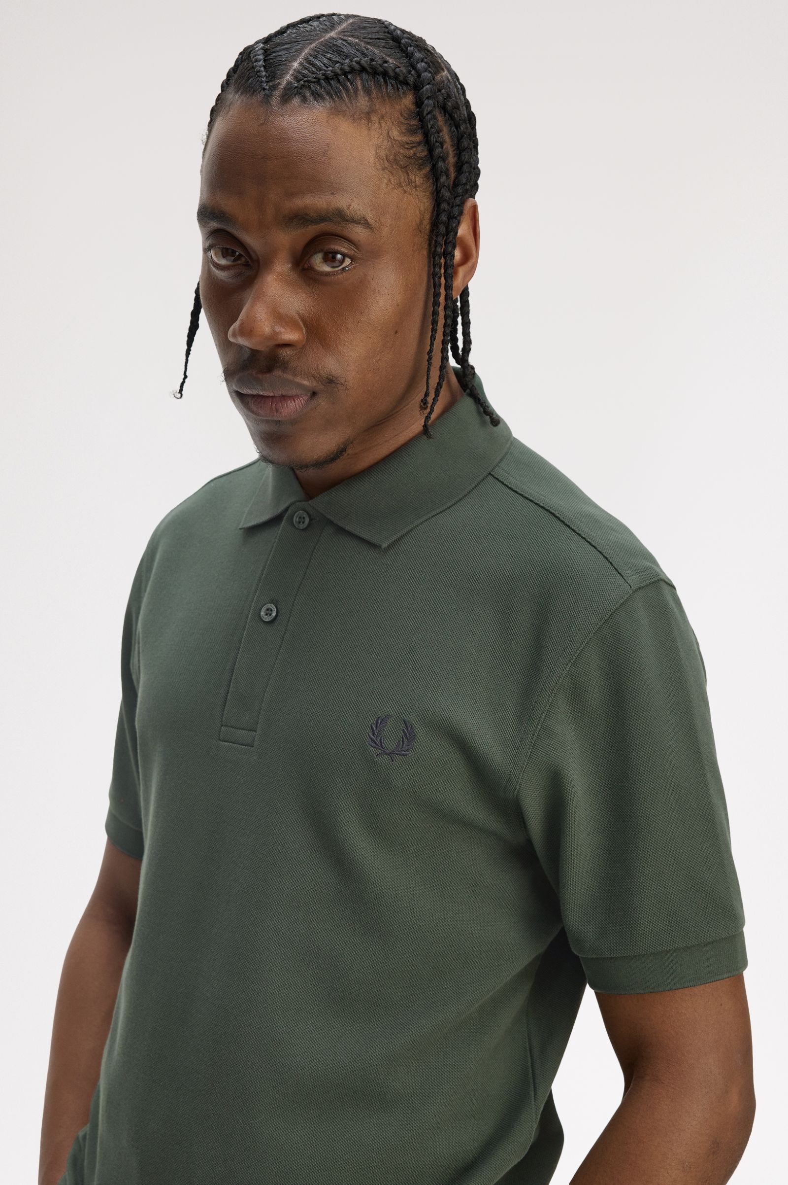 Fred Perry M6000 The Fred Perry Polo Shirt - Z86 Court Green/Navy