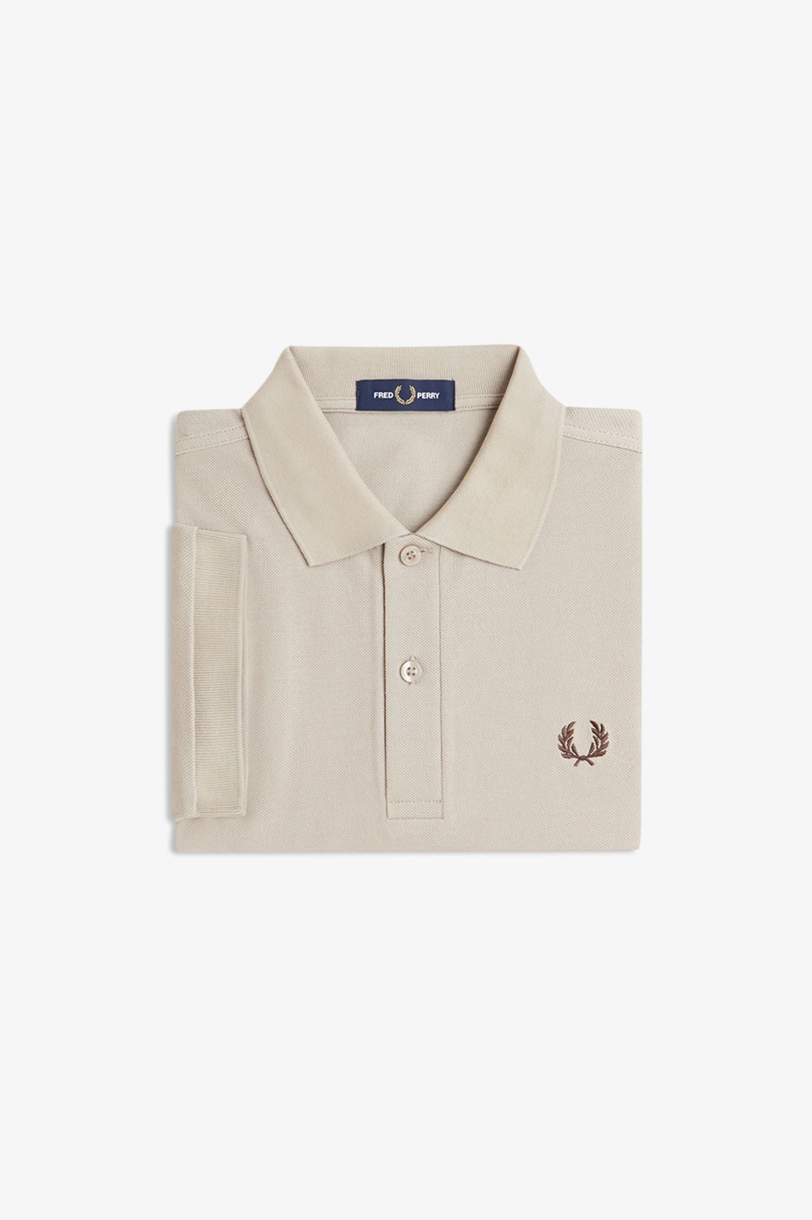 Fred Perry M6000 The Fred Perry Polo Shirt - Z87 Warm Oat/Burnt Tobacco