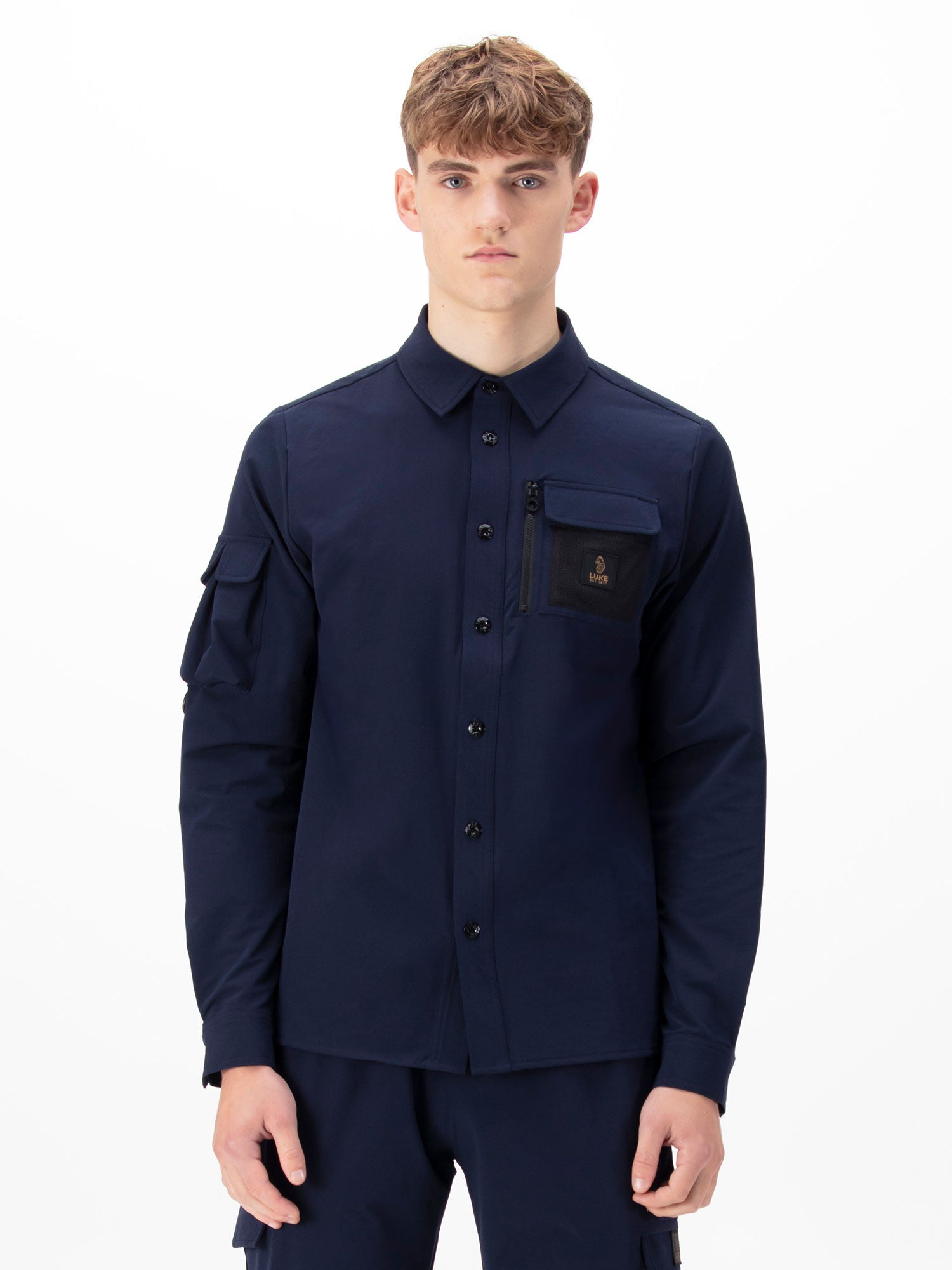 Luke 1977 M710950 Hulun Pocket Jacket Dark Navy