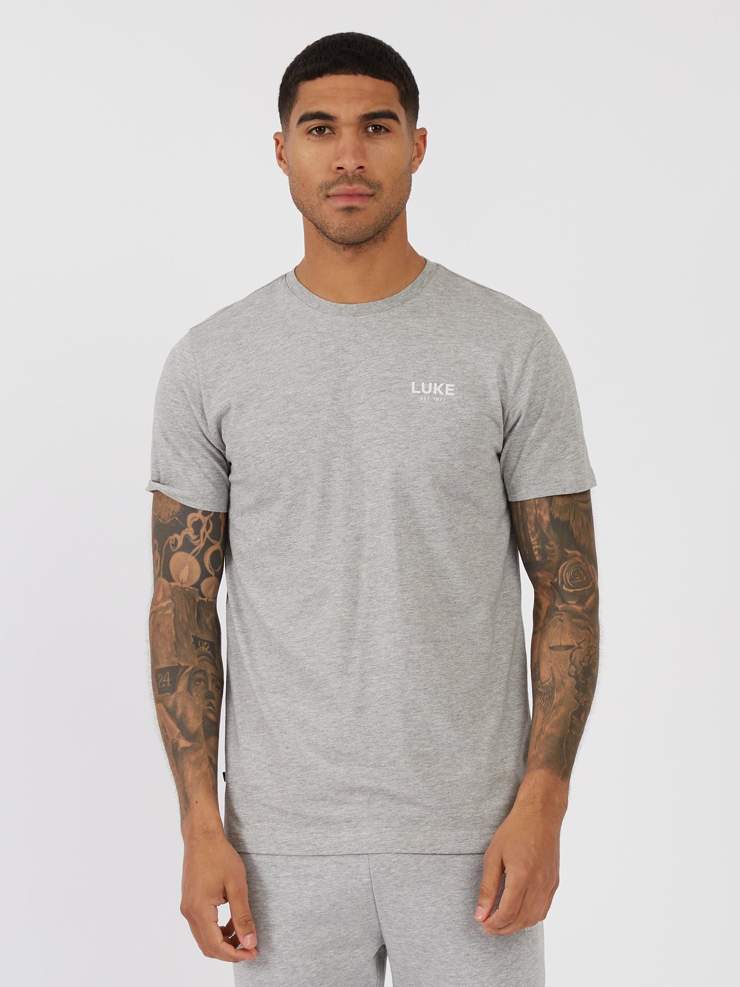 Luke 1977 M730180 Superb Luke Est 1977 T-shirt Mid Grey Marl