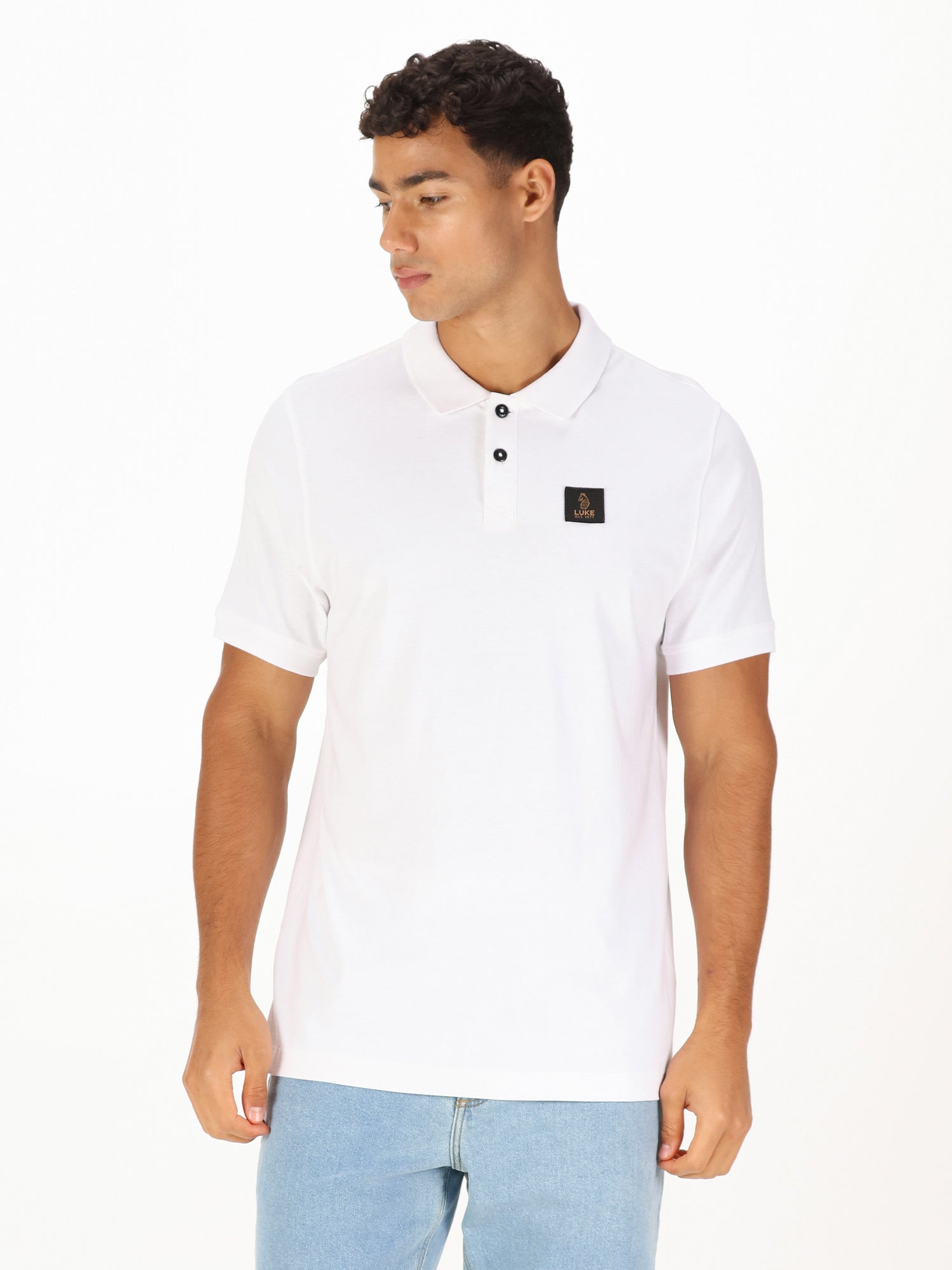 Luke 1977 M731450 Laos Patch Polo Shirt White