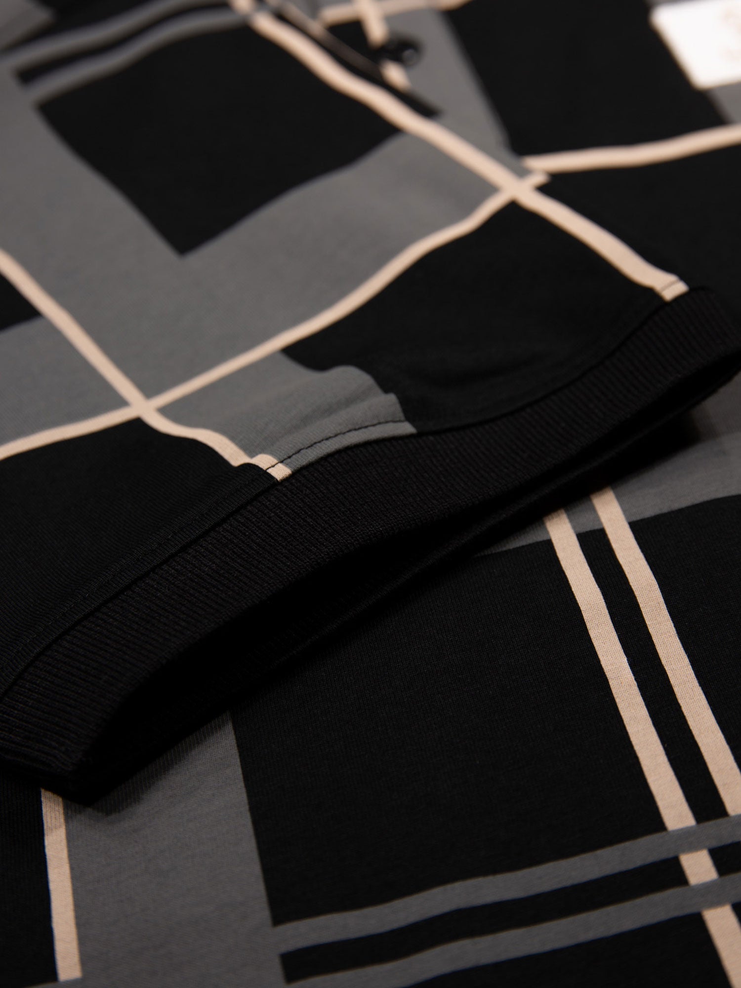 Luke 1977 M741452 Hadrians Polo T-shirt Black & Ecru