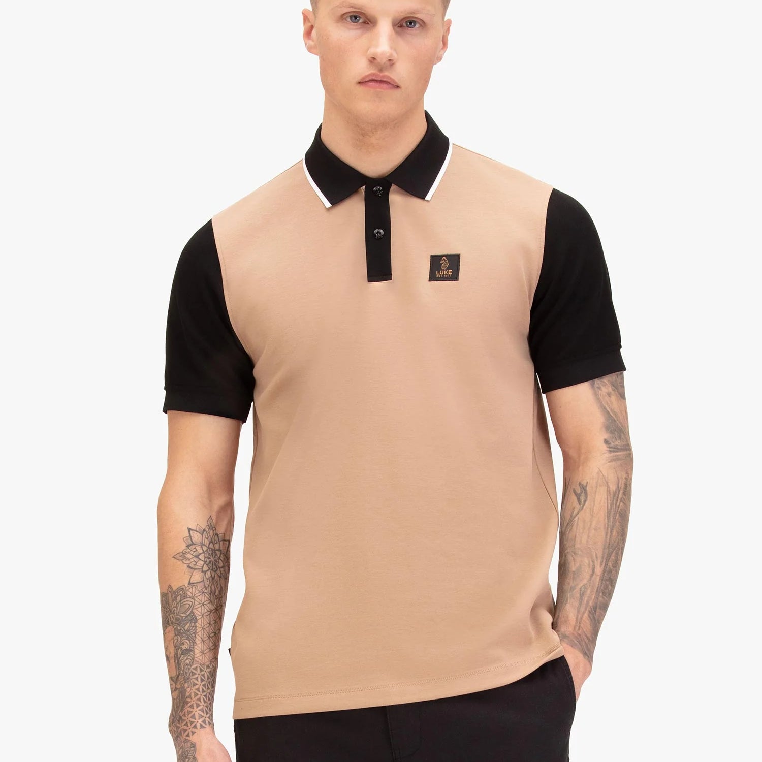 Luke 1977 Saddleworth Polo Shirt - Fawn
