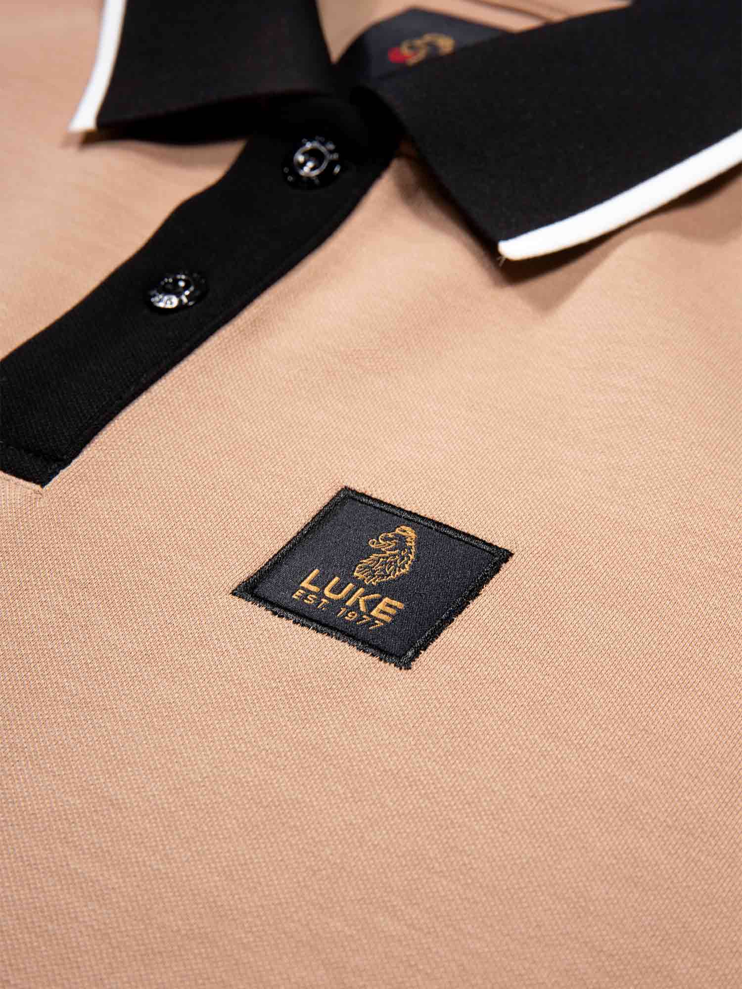 Luke 1977 Saddleworth Polo Shirt - Fawn