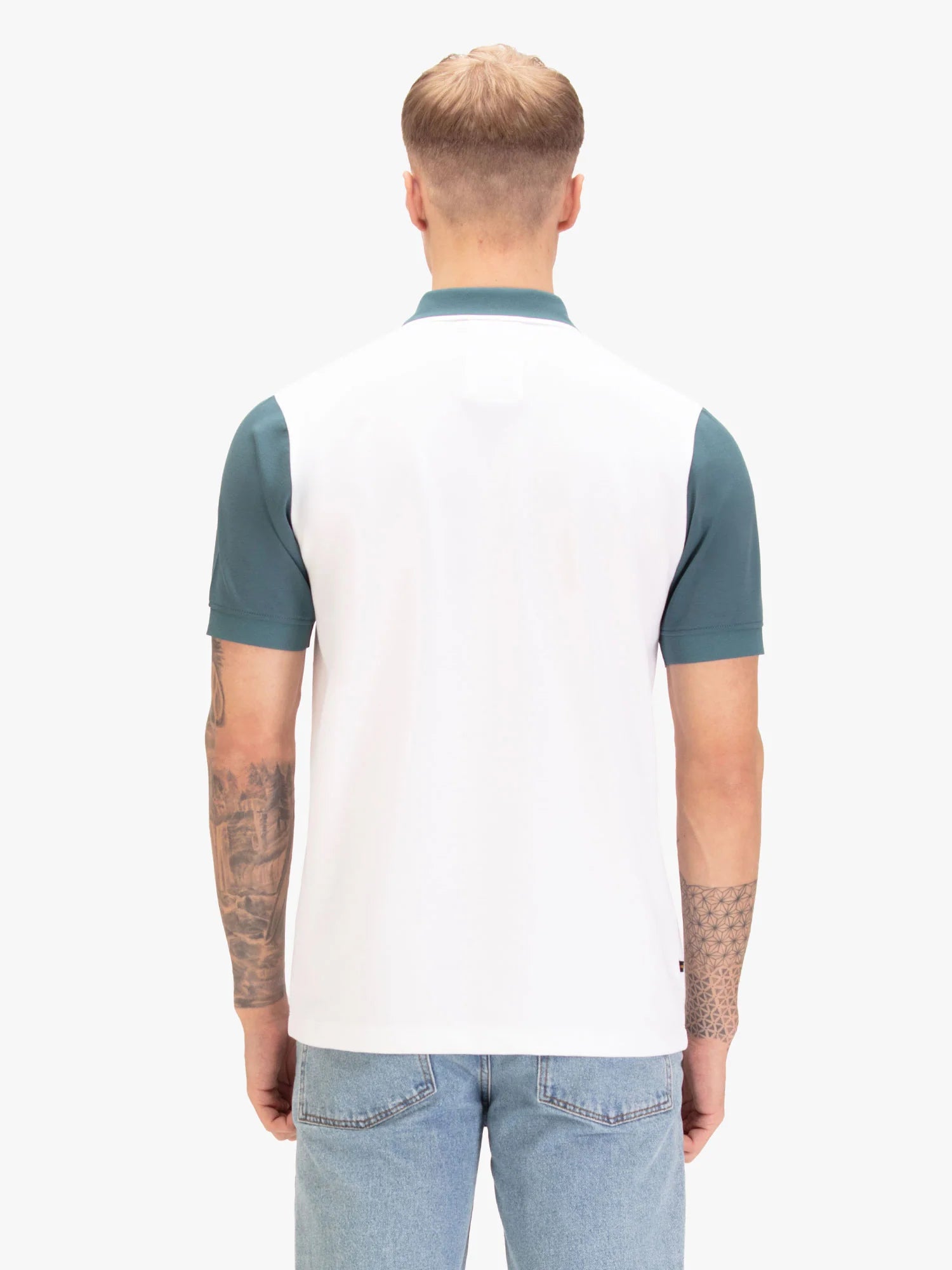 Luke 1977 Saddleworth Polo Shirt - White Teal