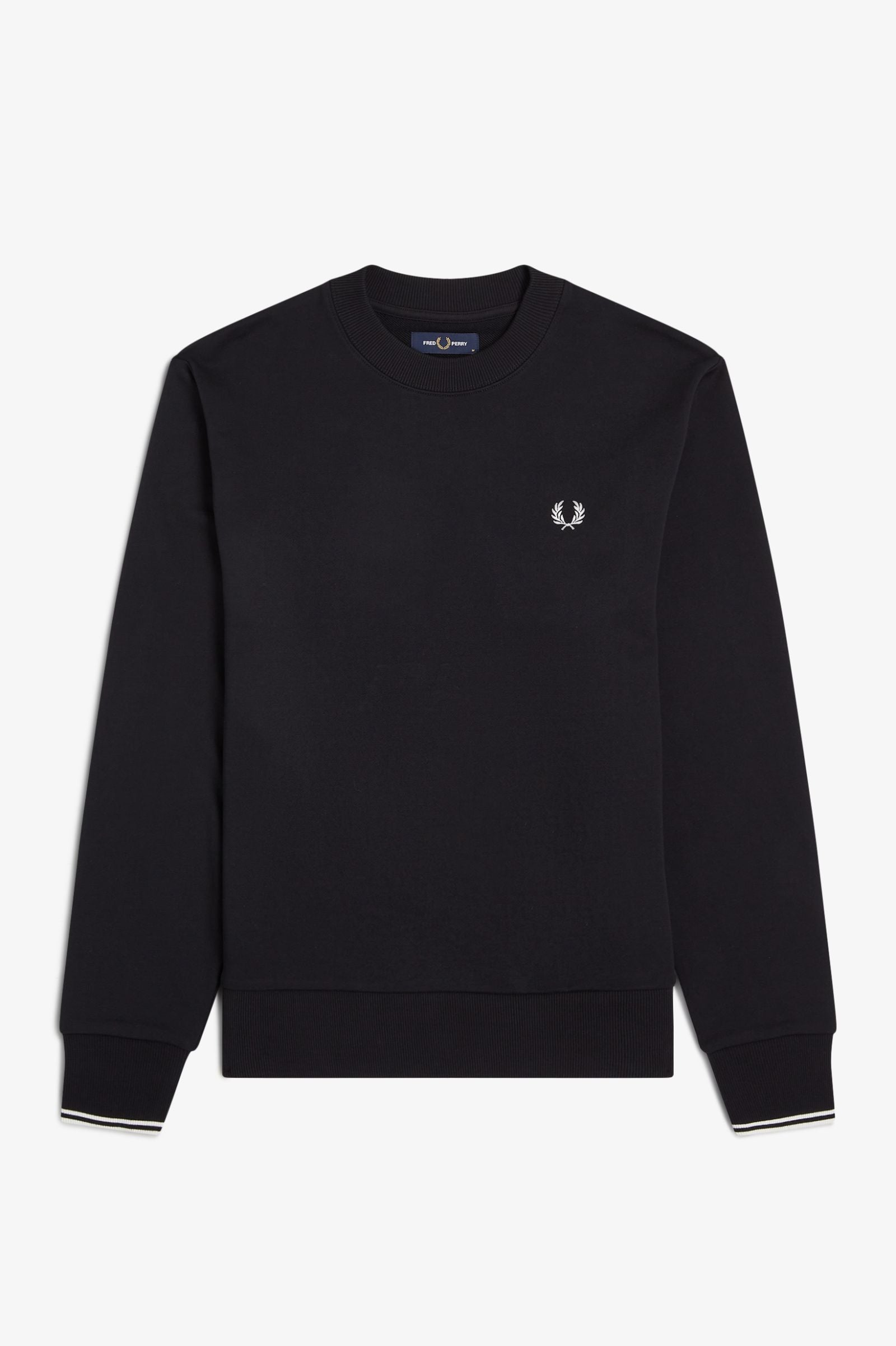 Fred Perry M7535 Crew Neck Sweatshirt - 184 Black