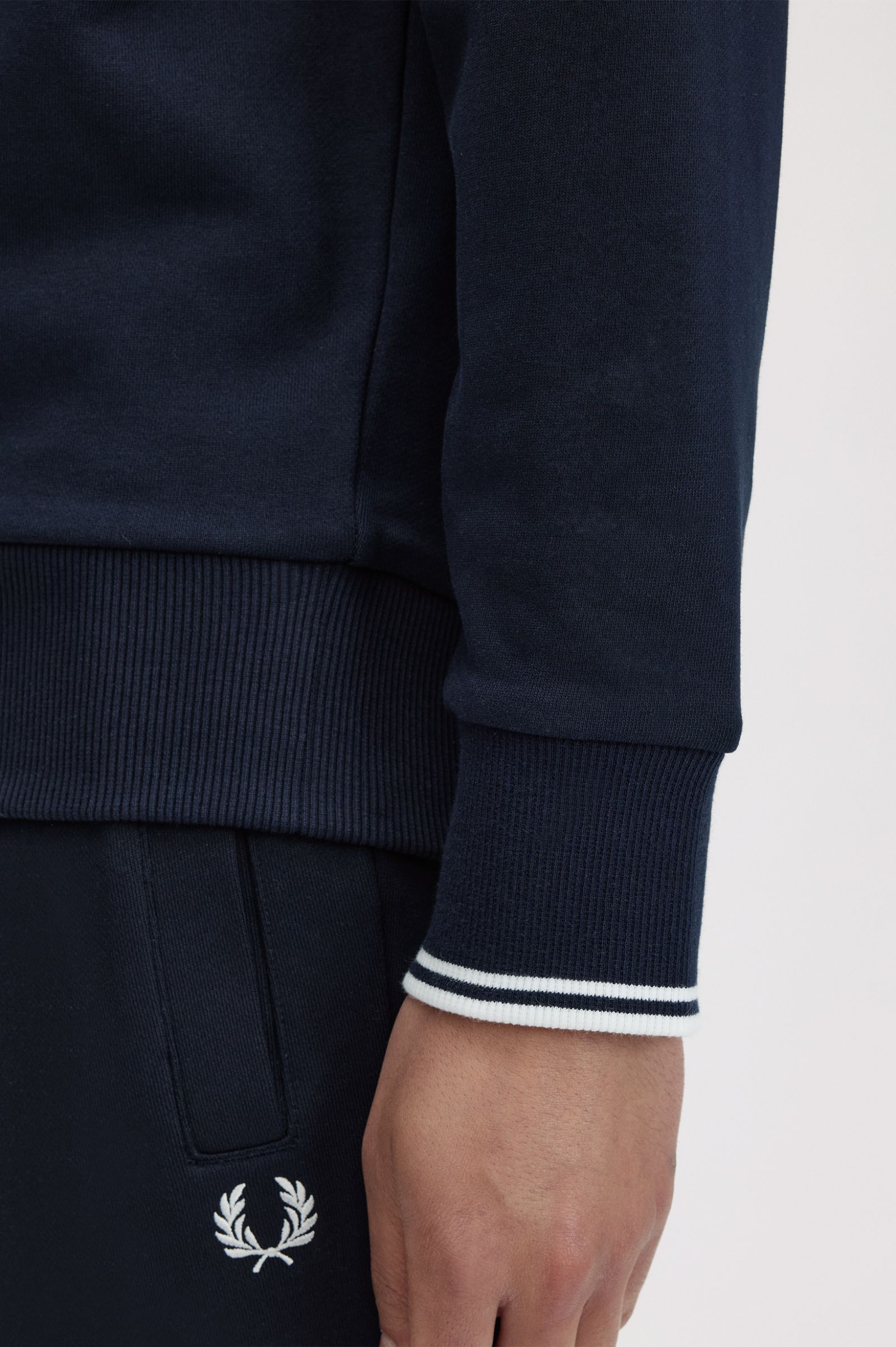 Fred Perry M7535 Crew Neck Sweatshirt - 248 Navy – Vault Menswear Fred Perry M7535 Crew Neck Sweatshirt - 248 Navy – Vault Menswear