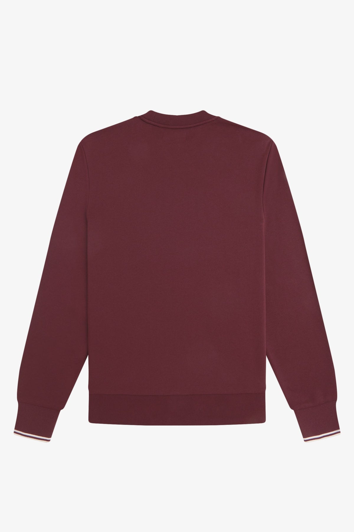 Fred Perry M7535 Crew Neck Sweatshirt 64A - Oxblood/Ecru