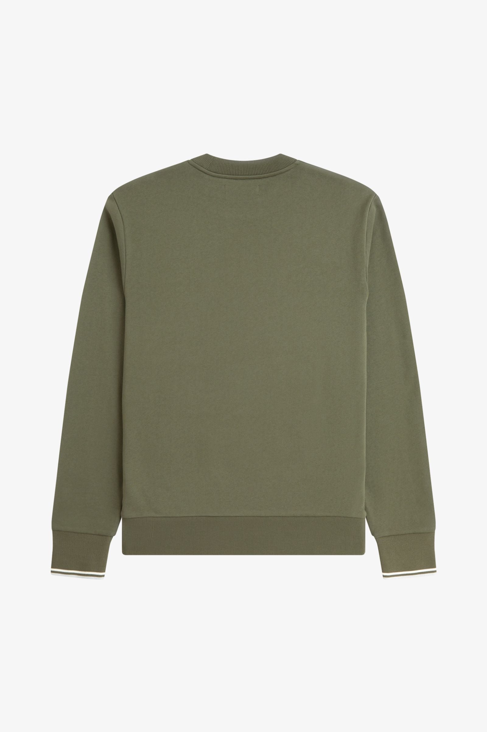 Fred Perry M7535 Crewneck Sweatshirt 87B - Lawn Green/Ecru/Sky Blue