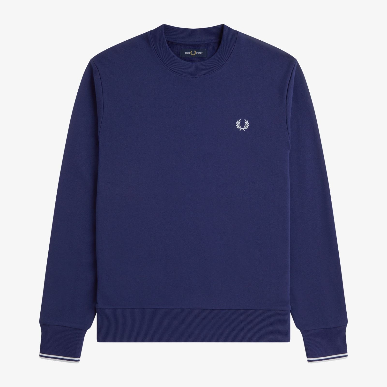 Fred Perry M7535 Crewneck Sweatshirt 93B - French Navy/Sky Blue