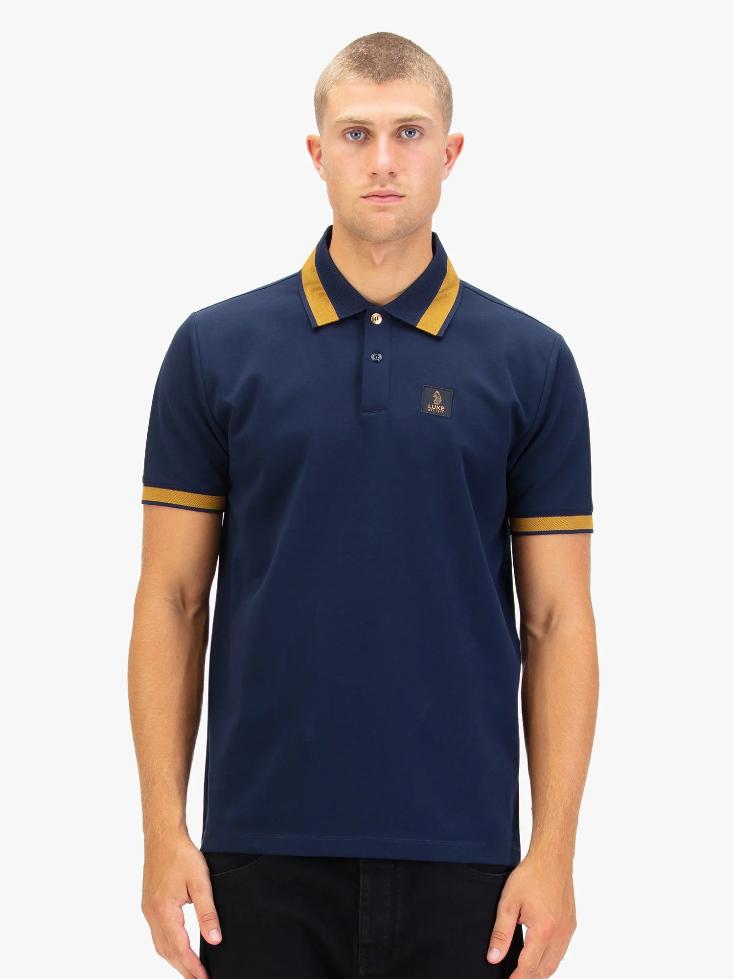 Luke 1977 Makati Polo Shirt Navy Gold