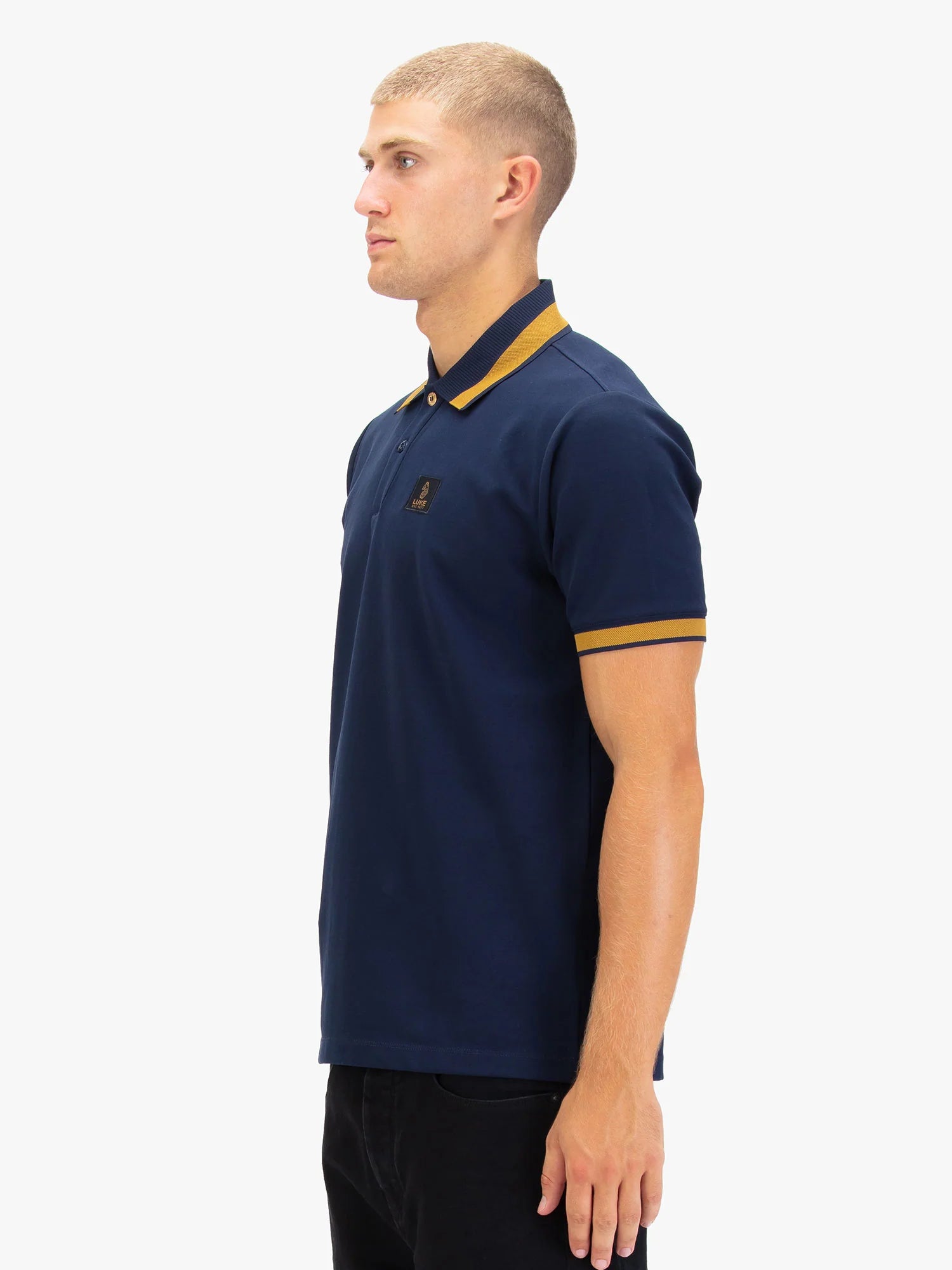Luke 1977 Makati Polo Shirt Navy Gold