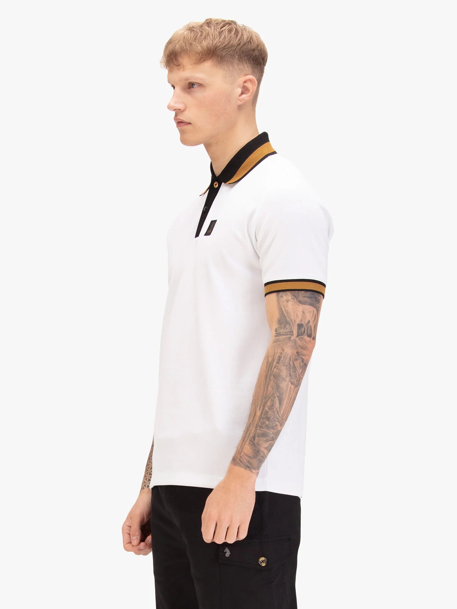 Luke 1977 Makati Honeycomb Textured Polo Shirt - White
