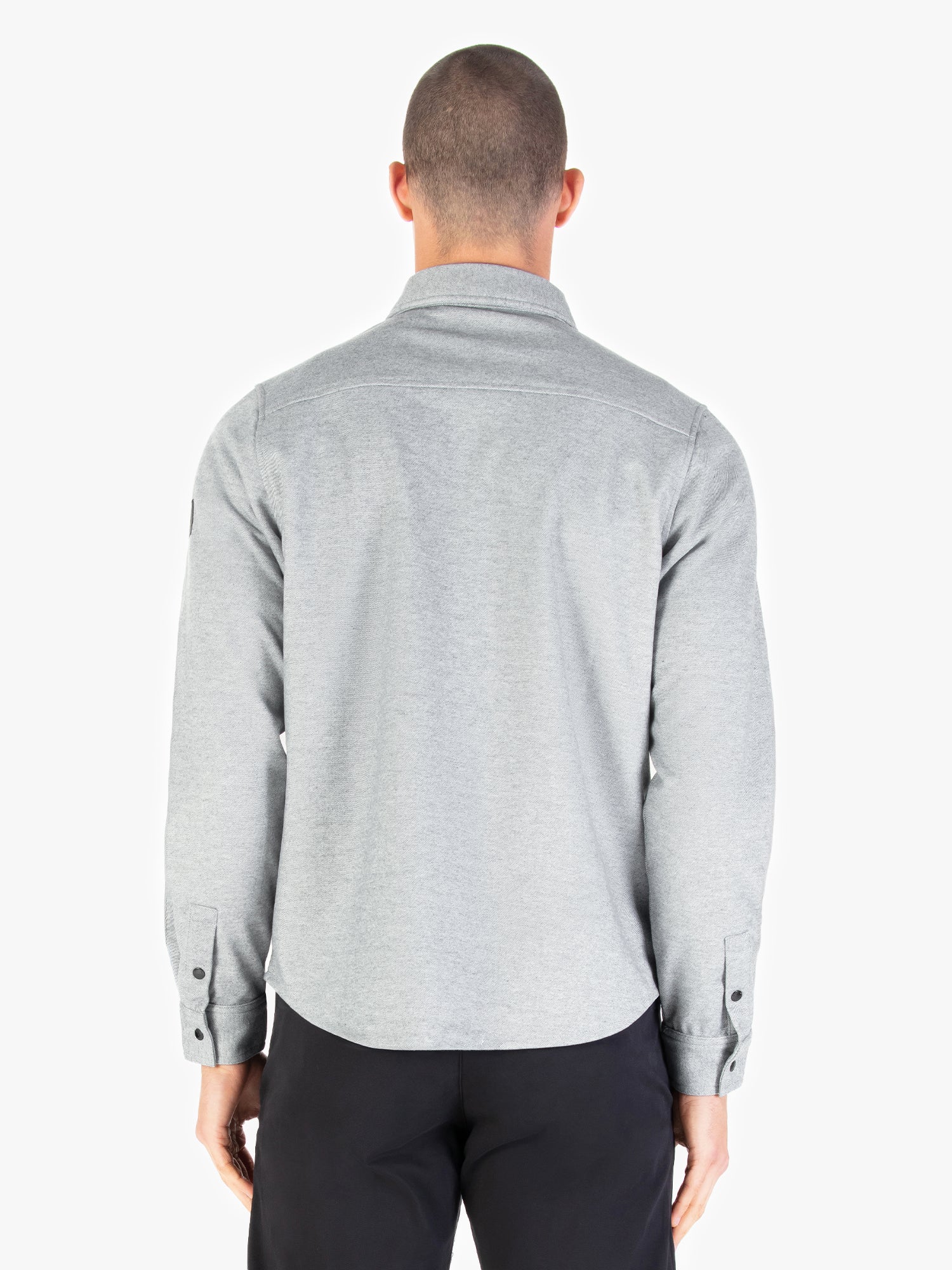 Luke 1977 Ettrick Overshirt Mid Marl Grey