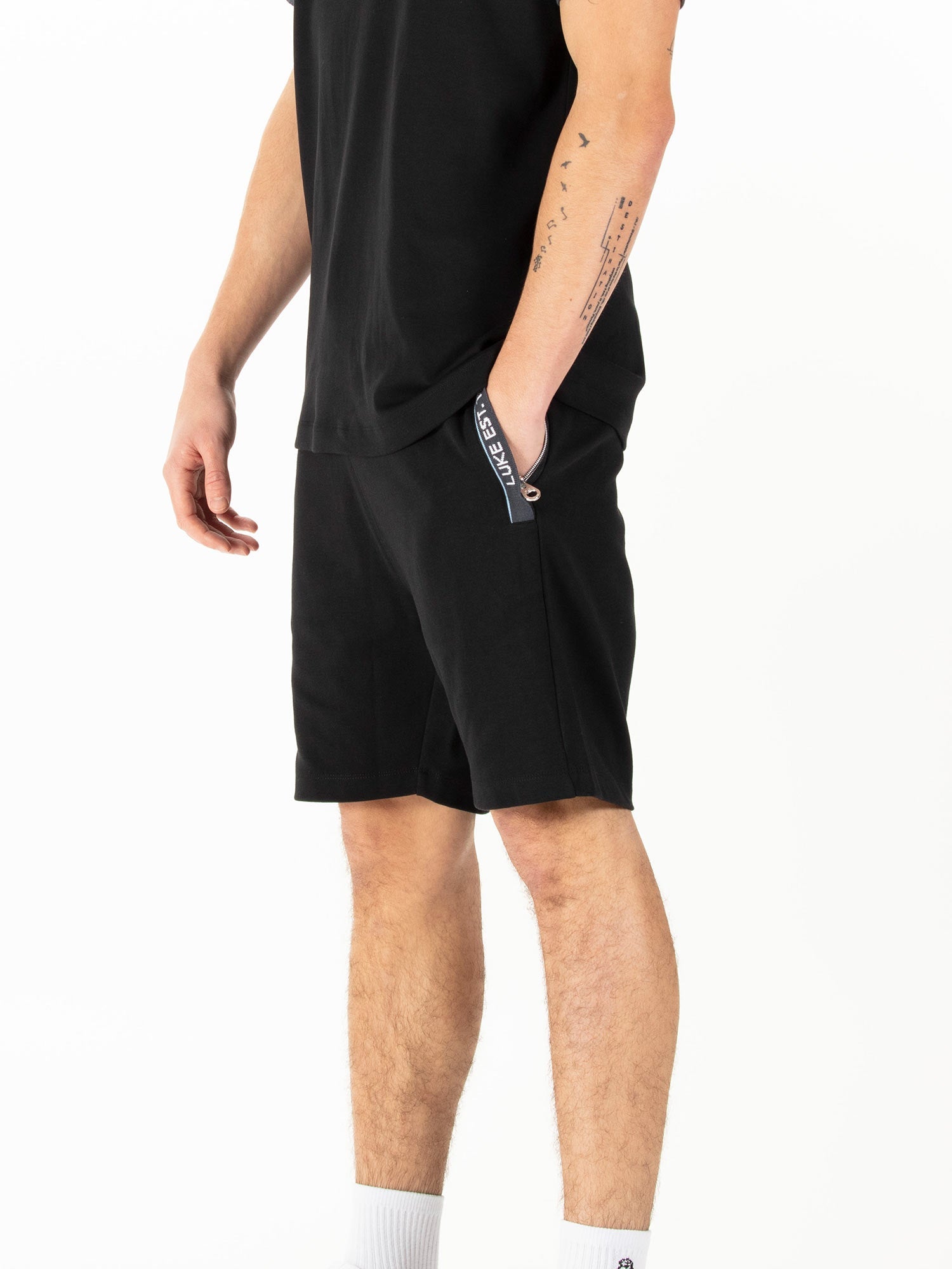Luke 1977 M801052 Reid Text Detail Shorts Black