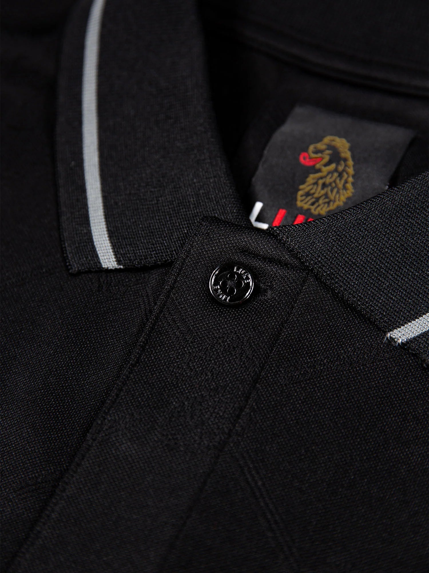 Luke 1977 Saxon Textured Polo Shirt - Black
