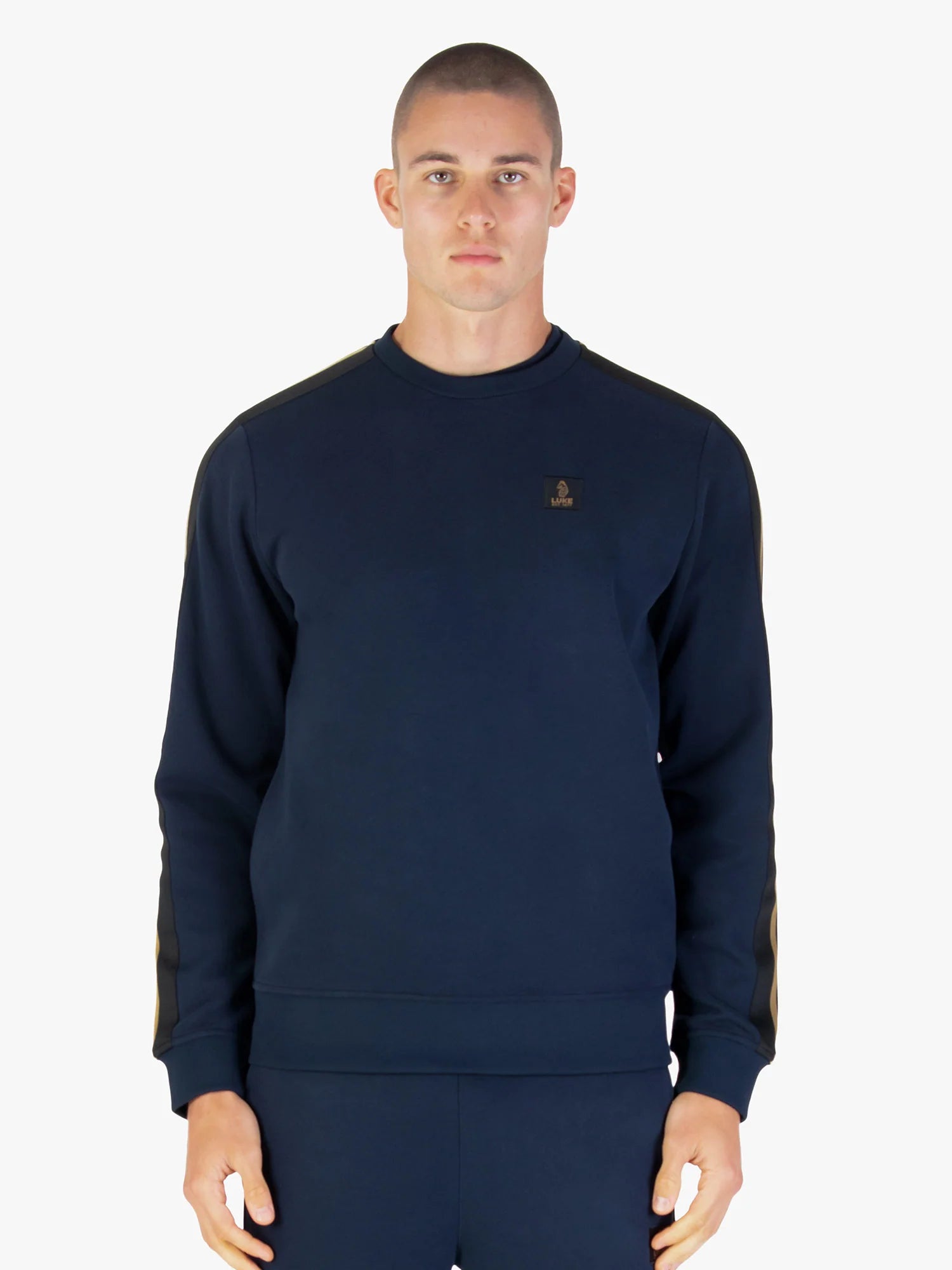 Luke 1977 Massachusetts 1000 Tape Detail Sweat - Dark Navy