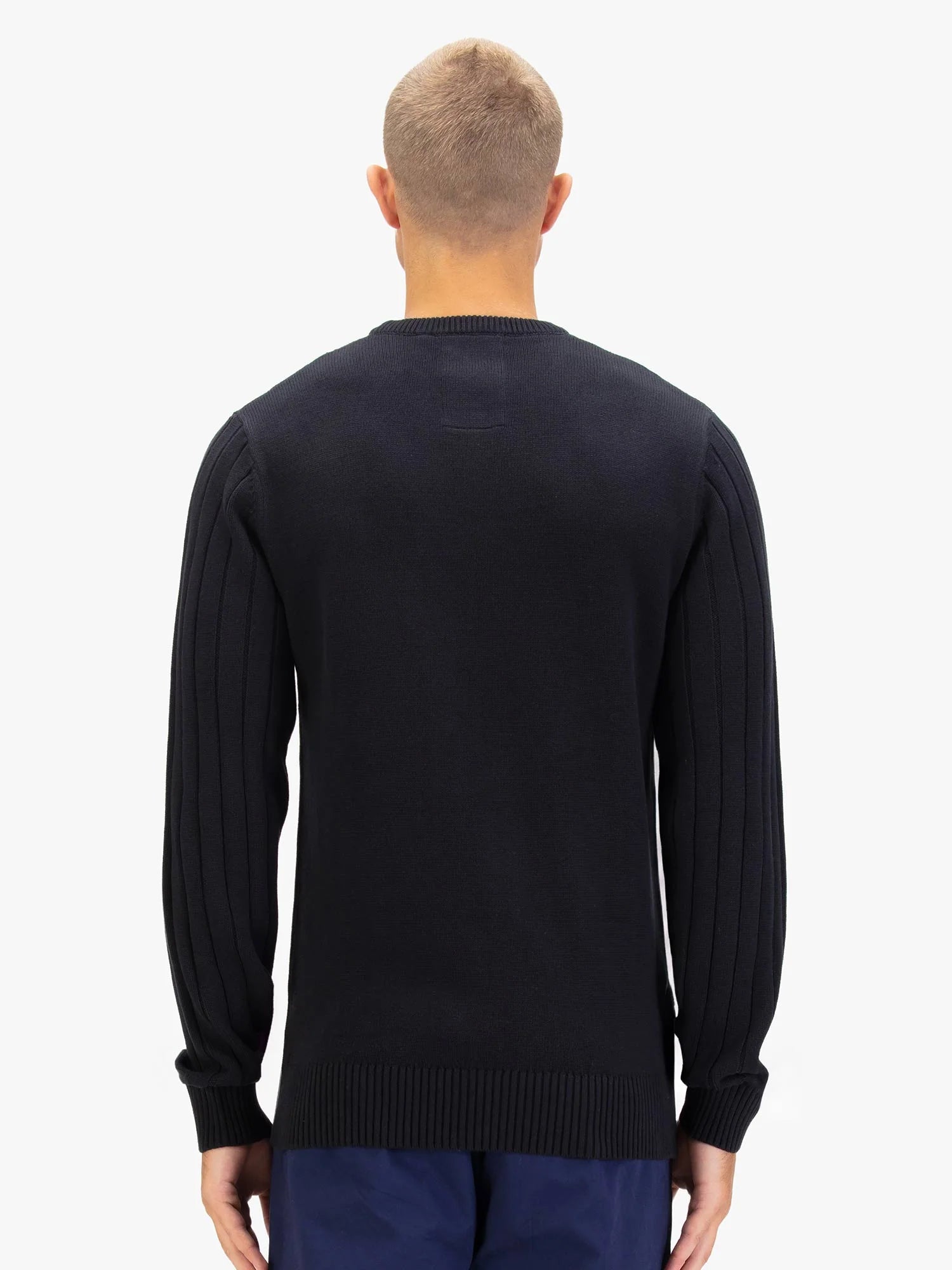 Luke 1977 M810650 Mitchem Cable Knit Jumper Black