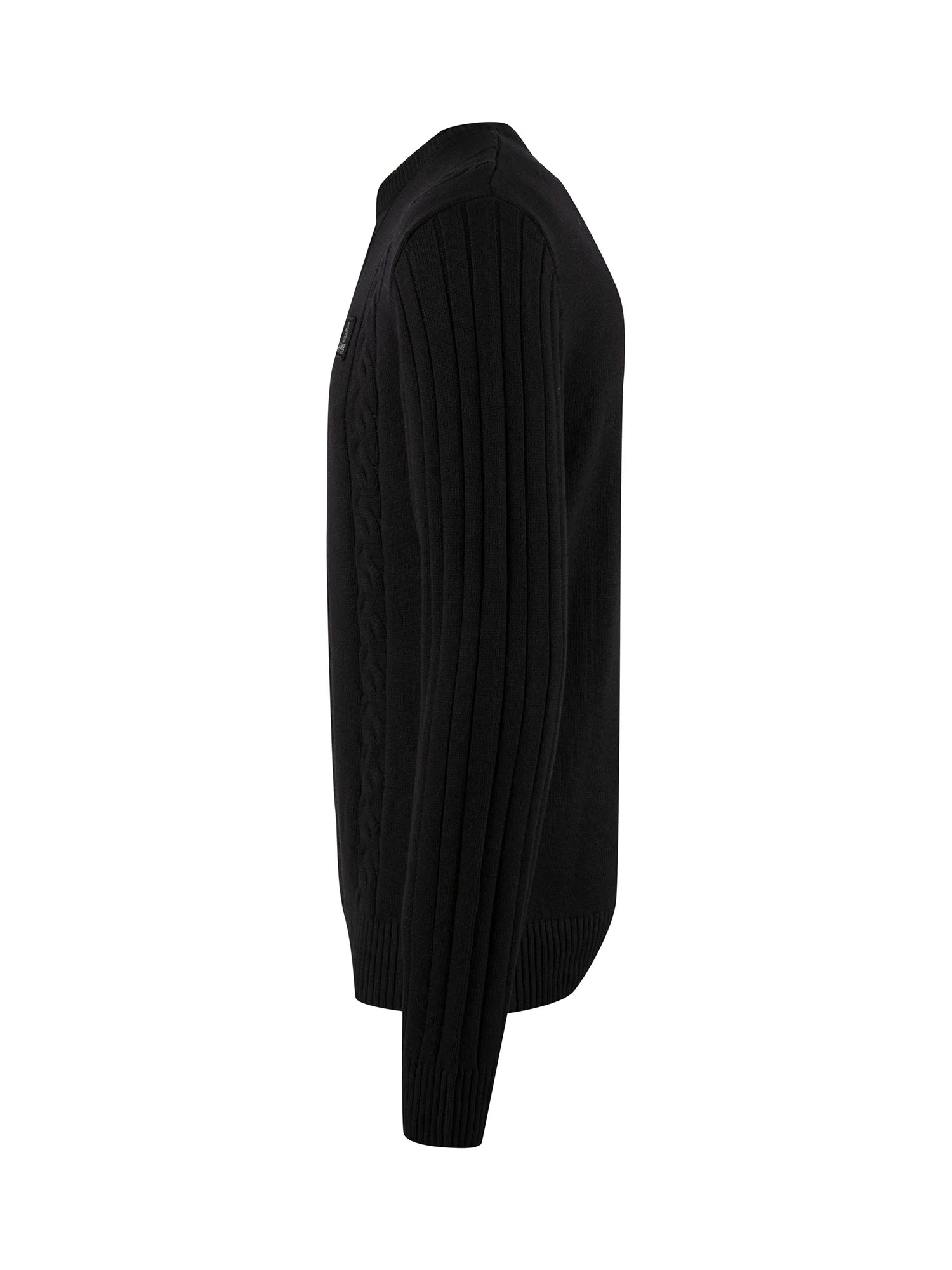 Luke 1977 M810650 Mitchem Cable Knit Jumper Black