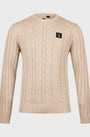 Luke 1977 M810650 Mitchem Cable Knit Jumper Stone