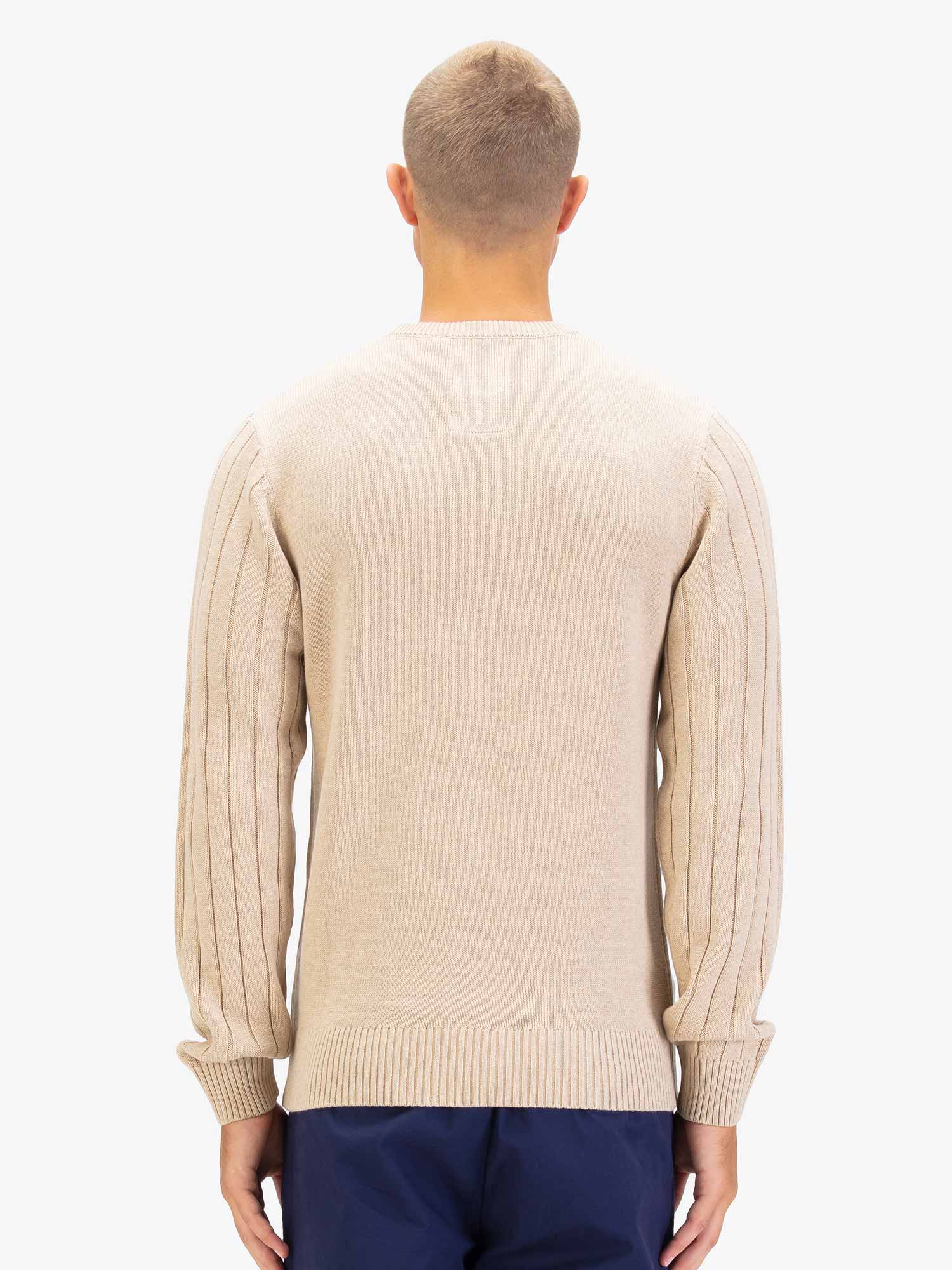 Luke 1977 M810650 Mitchem Cable Knit Jumper Stone