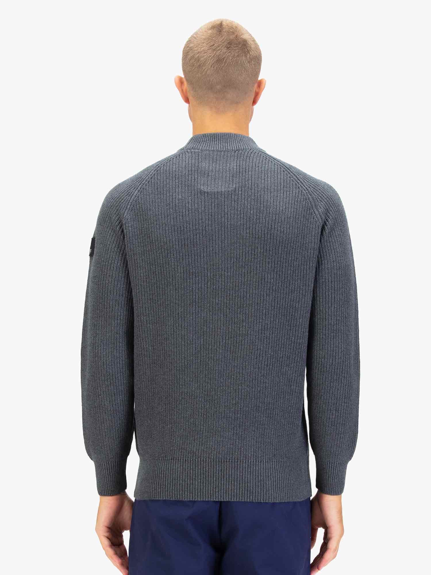 Luke 1977 M810651 Cromer Plated Crew Knitwear Charcoal