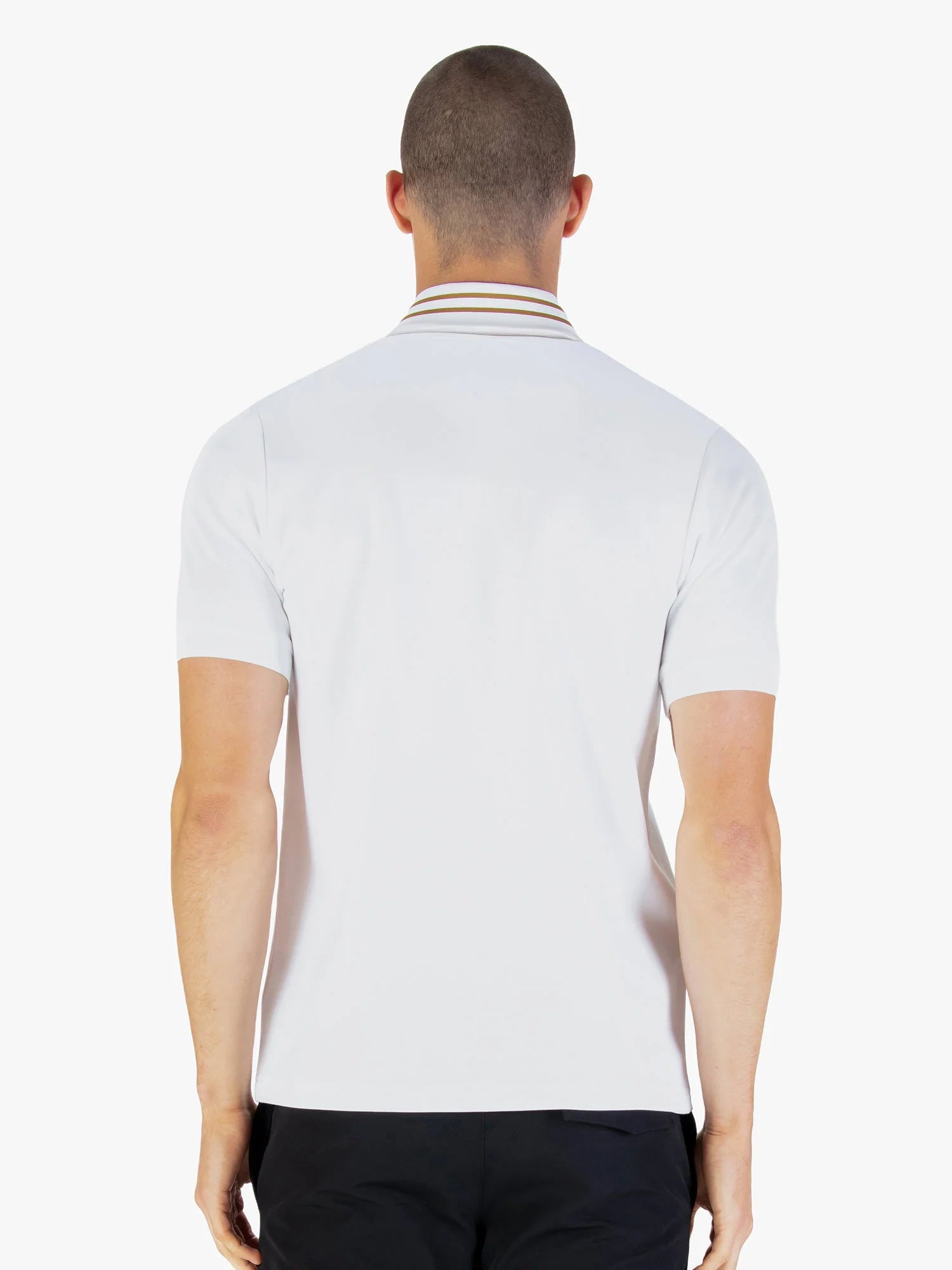 Luke 1977 Throop Zip Neck Polo - White/Gold