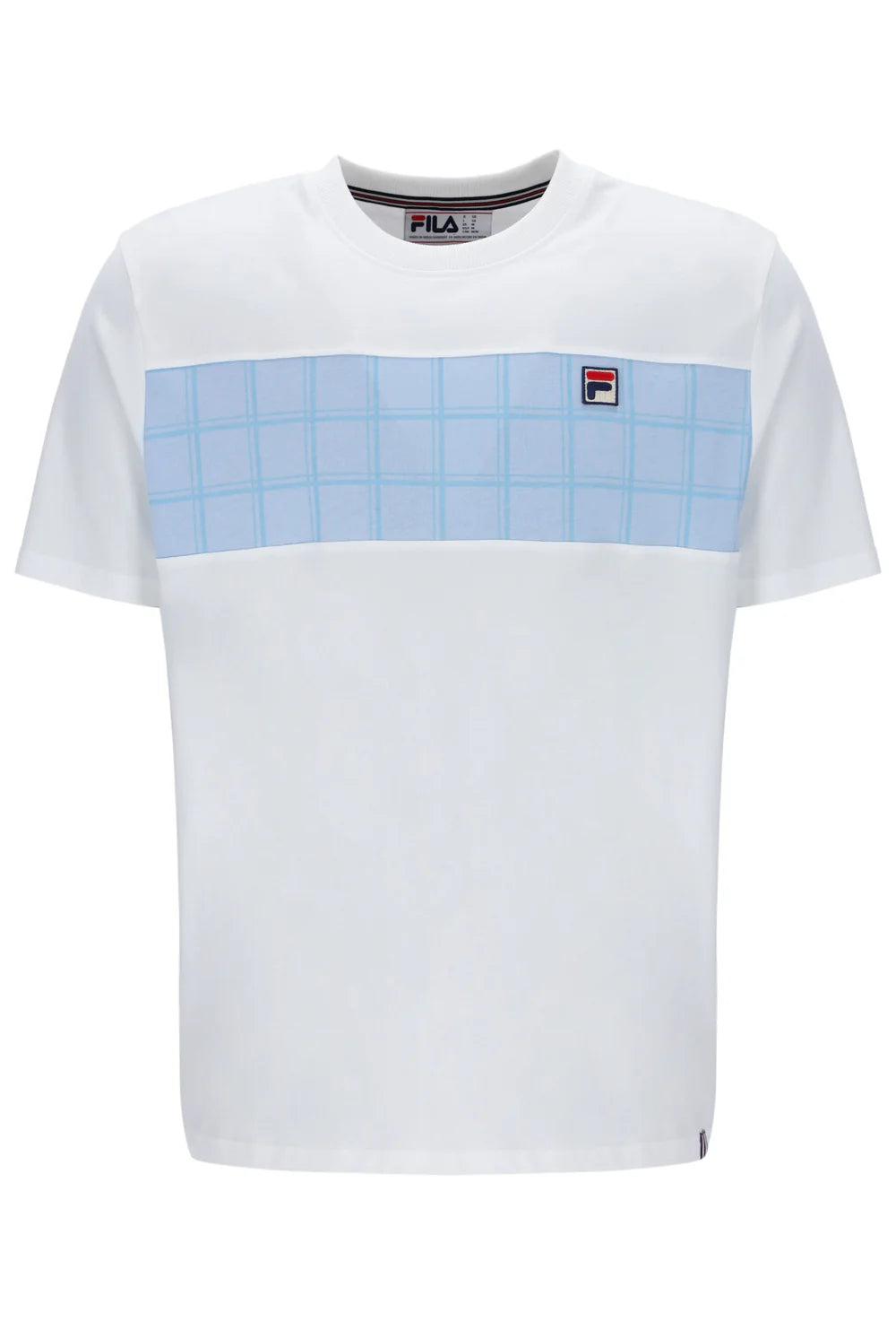 Fila SS26MH043 Mano Cut Sew Panel T-Shirt 100 - White/Skyway
