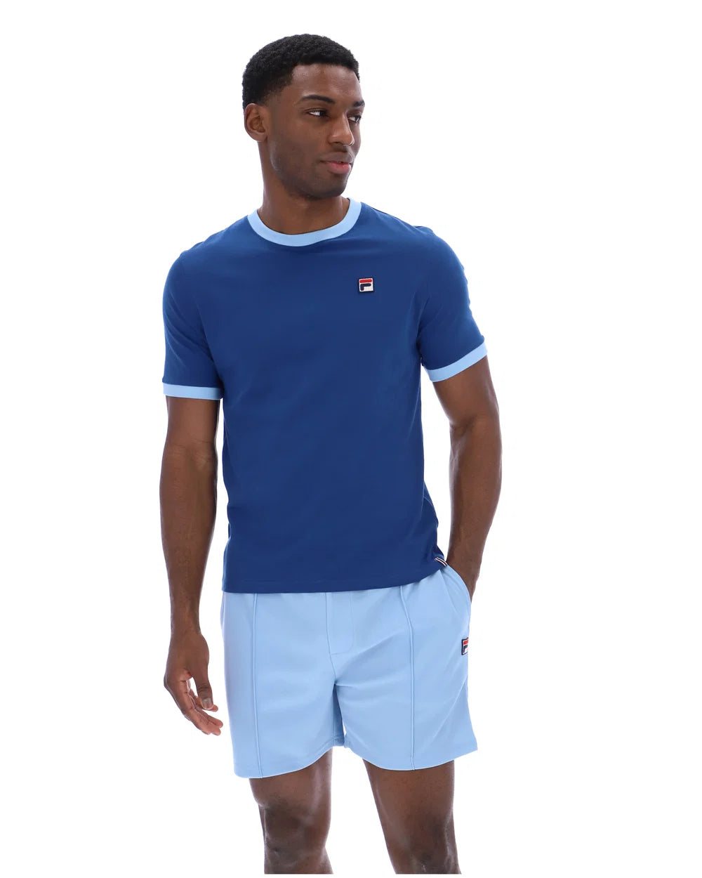 Fila LM1836AT Marconi Essential Ringer T-Shirt - Limoges/Frozen Fjord