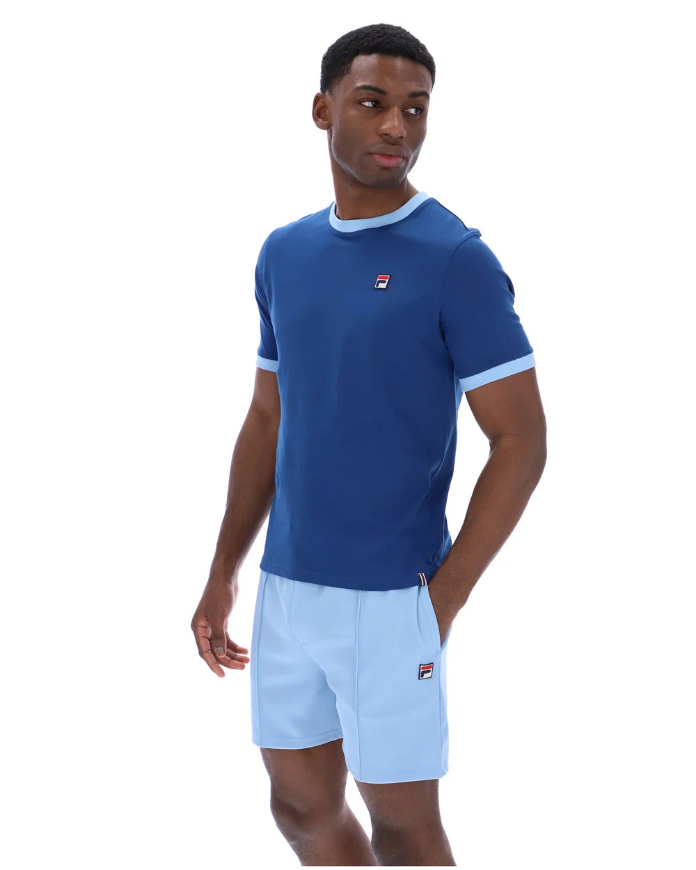 Fila LM1836AT Marconi Essential Ringer T-Shirt - Limoges/Frozen Fjord