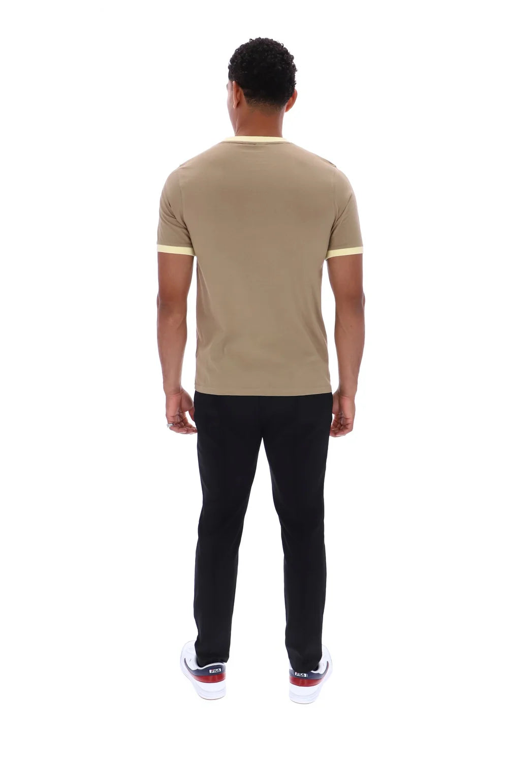 Fila LM1836AT Marconi Essential Ringer T-Shirt 223 - Chinchilla/Double Cream