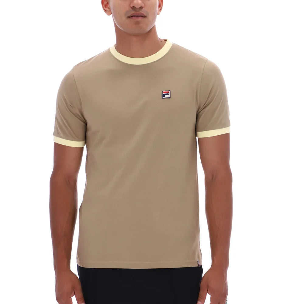 Fila LM1836AT Marconi Essential Ringer T-Shirt 223 - Chinchilla/Double Cream