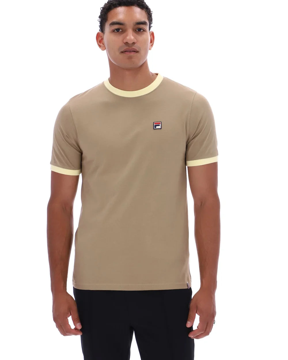 Fila LM1836AT Marconi Essential Ringer T-Shirt 223 - Chinchilla/Double Cream