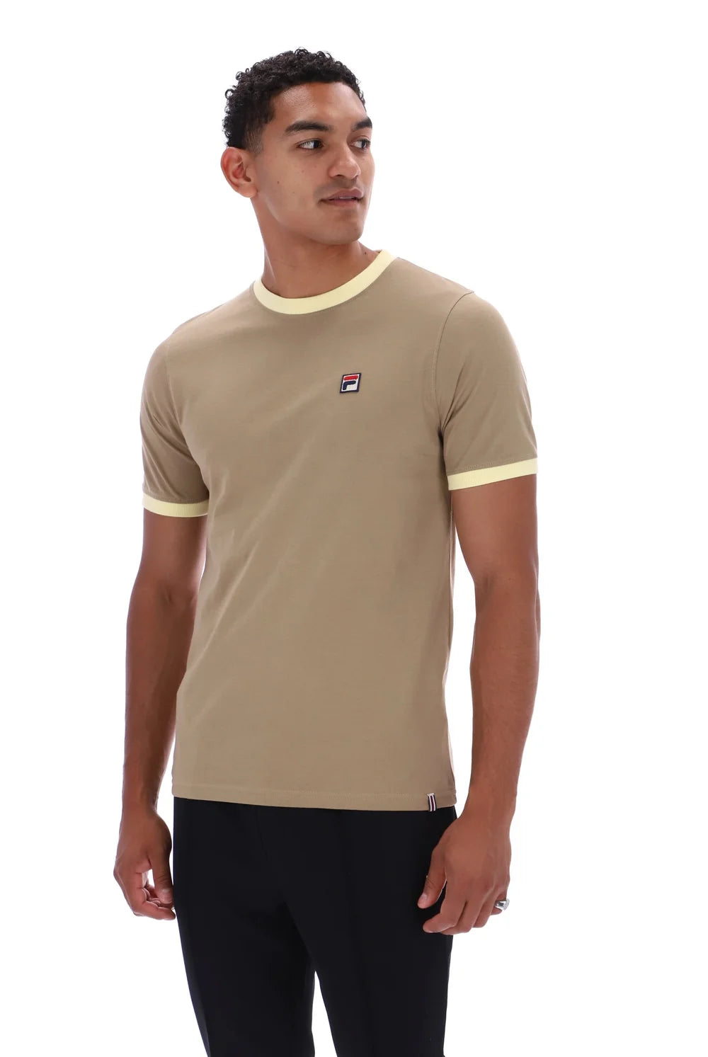 Fila LM1836AT Marconi Essential Ringer T-Shirt 223 - Chinchilla/Double Cream