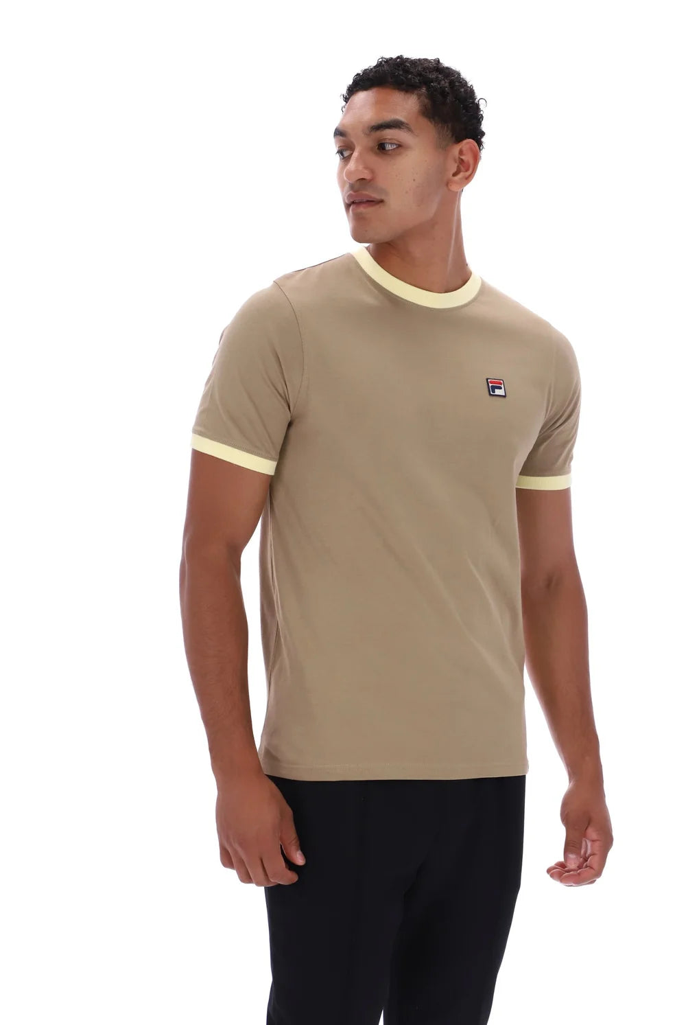 Fila LM1836AT Marconi Essential Ringer T-Shirt 223 - Chinchilla/Double Cream